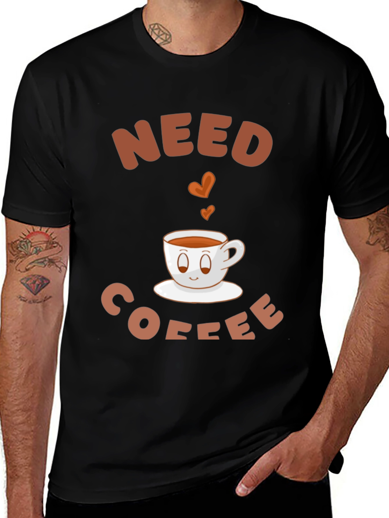 Need Coffee T-Shirt - Cute Coffee Cup Graphic Tee