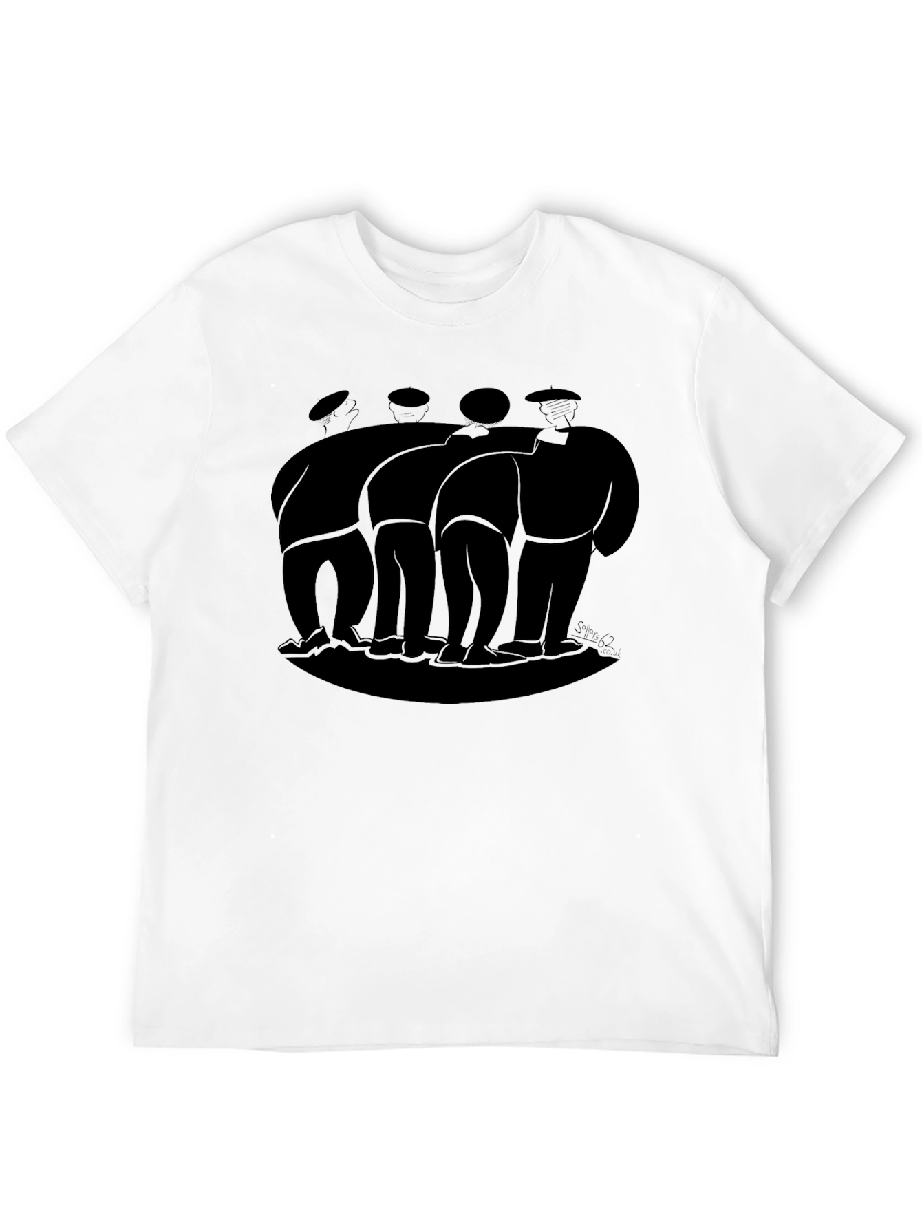 Abstract Men Black T-Shirt