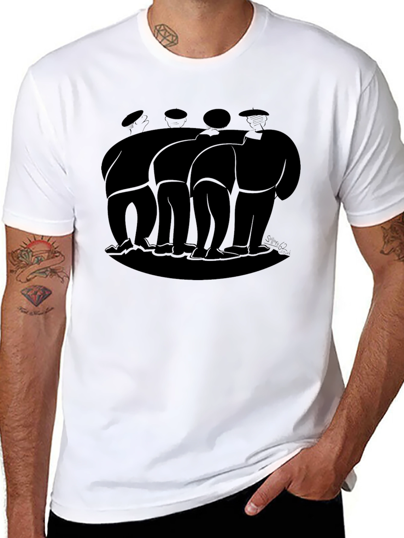 Abstract Men Black T-Shirt