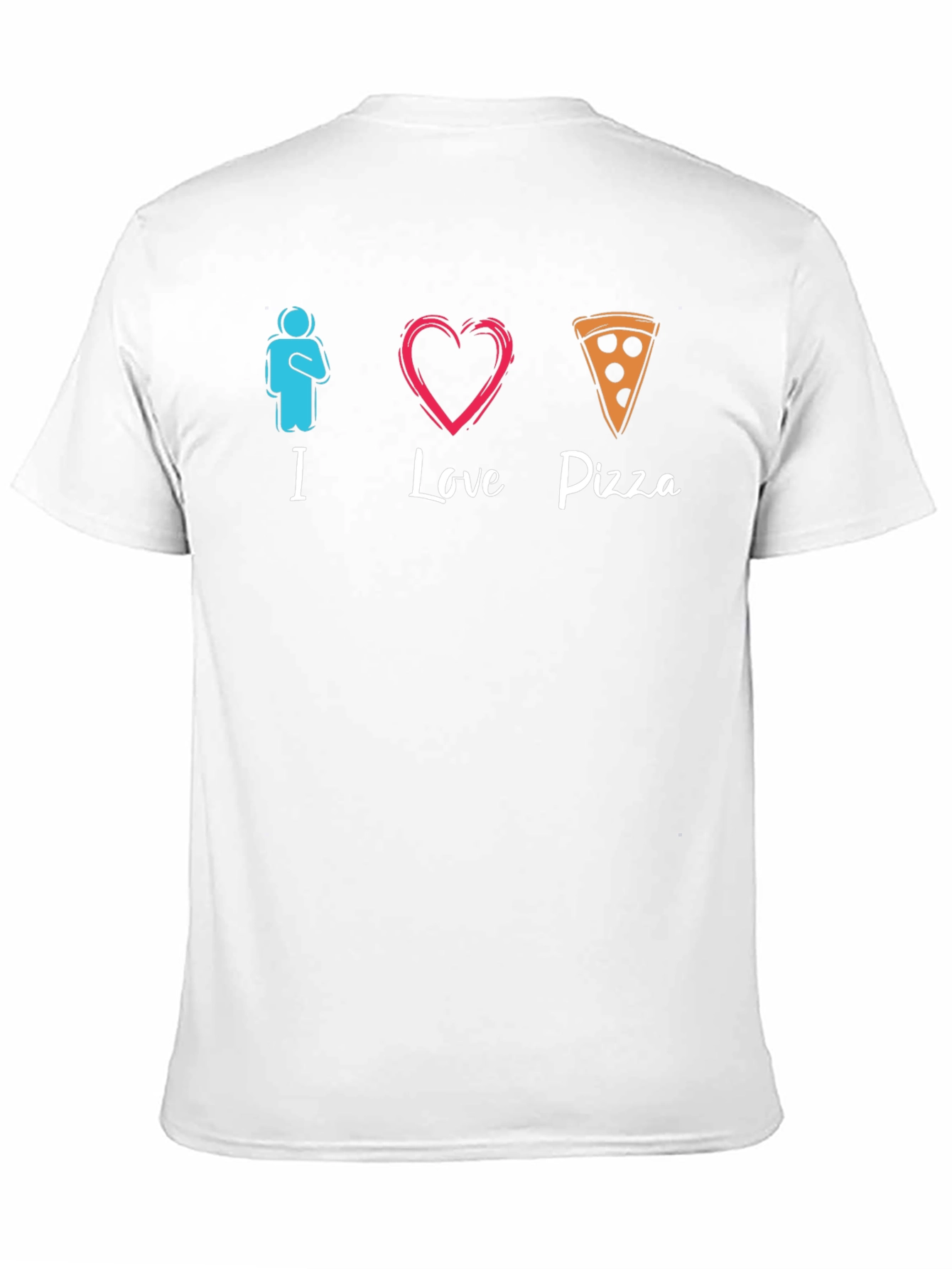 I Love Pizza Graphic Black T-Shirt