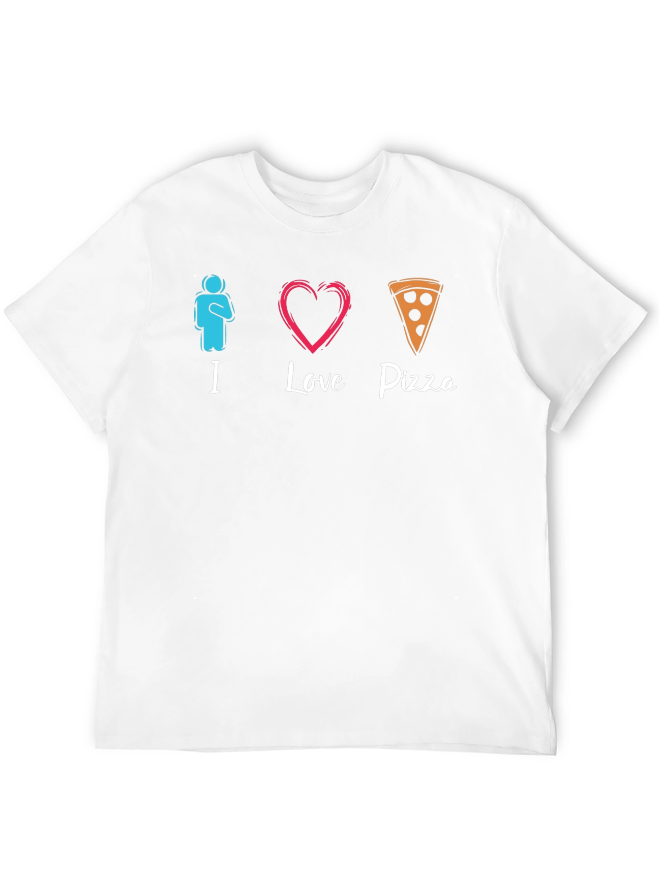 I Love Pizza Graphic Black T-Shirt