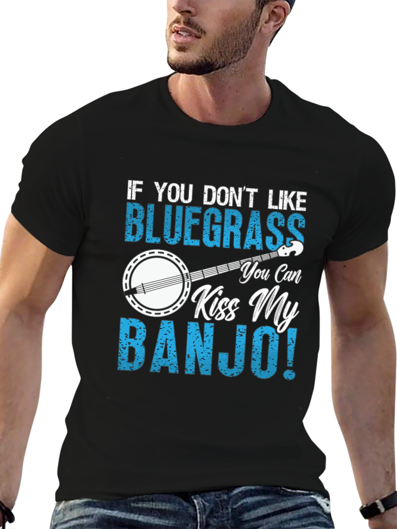 Bluegrass Banjo T-Shirt - Kiss My Banjo!