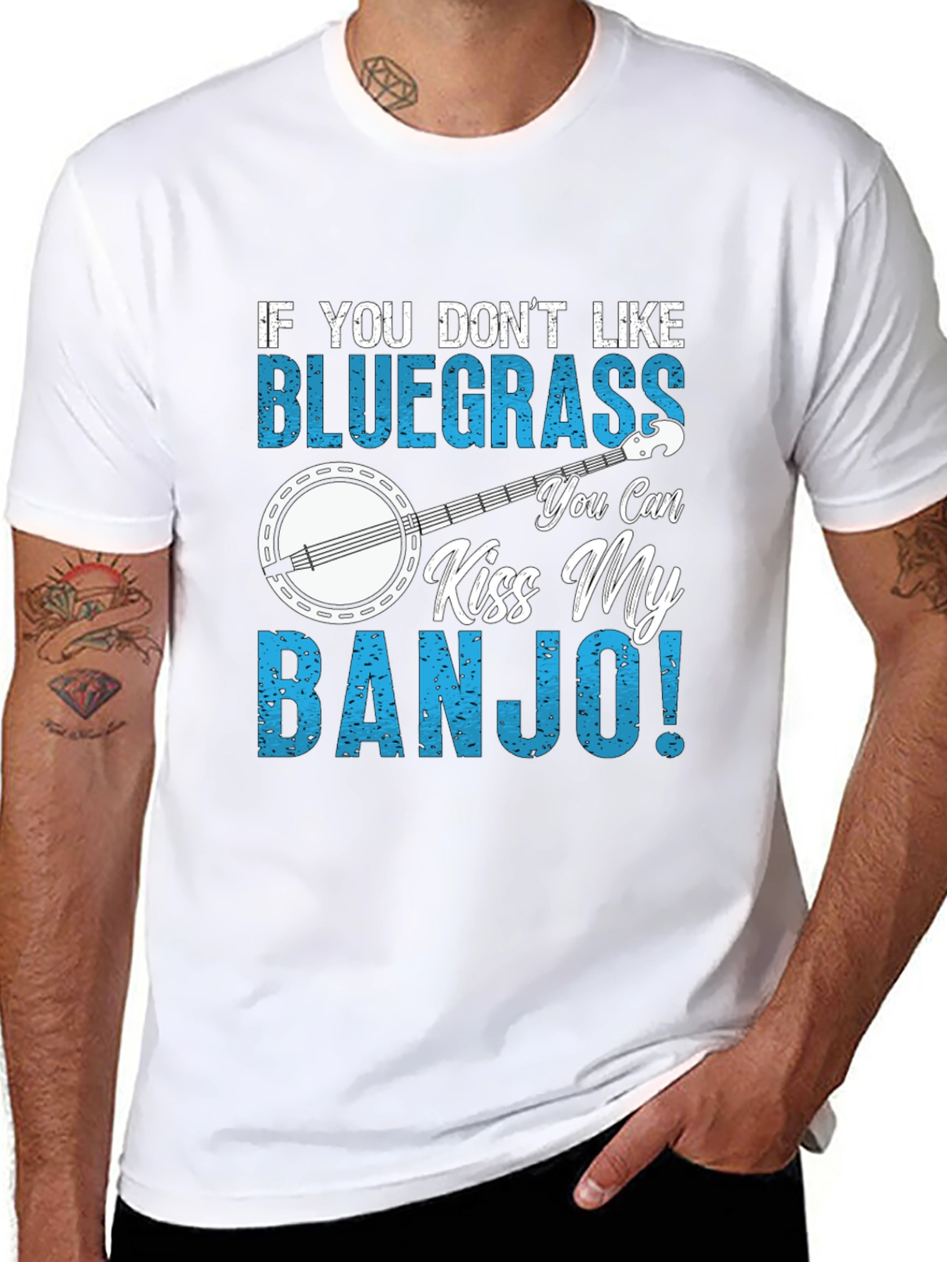 Bluegrass Banjo T-Shirt - Kiss My Banjo!