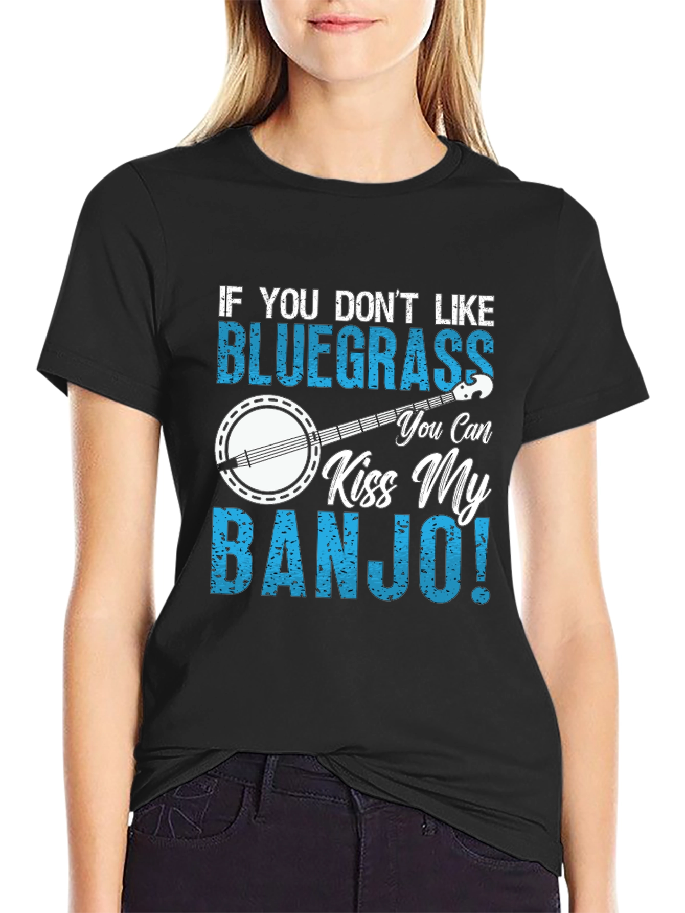 Bluegrass Banjo T-Shirt - Kiss My Banjo!