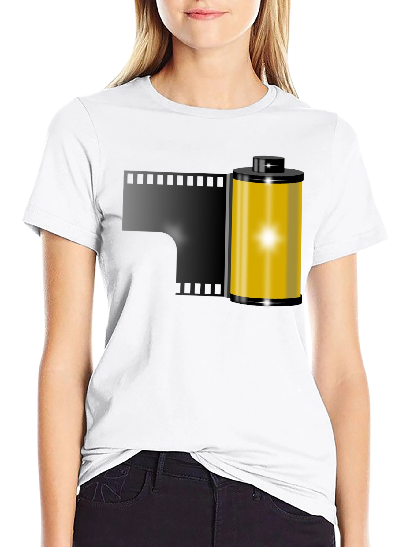 Film Roll Graphic Tee - Retro Photography Shirt