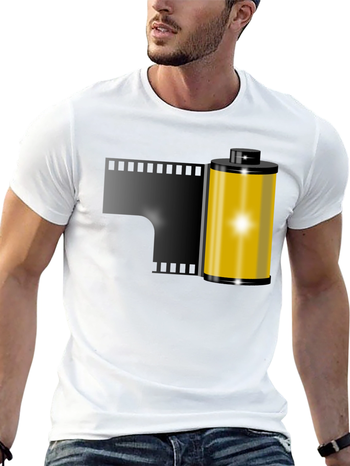 Film Roll Graphic Tee - Retro Photography Shirt