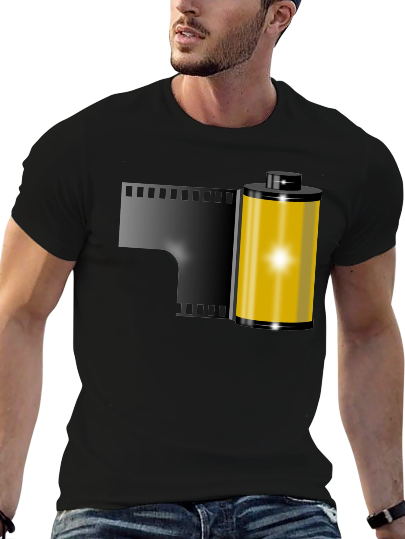 Film Roll Graphic Tee - Retro Photography Shirt