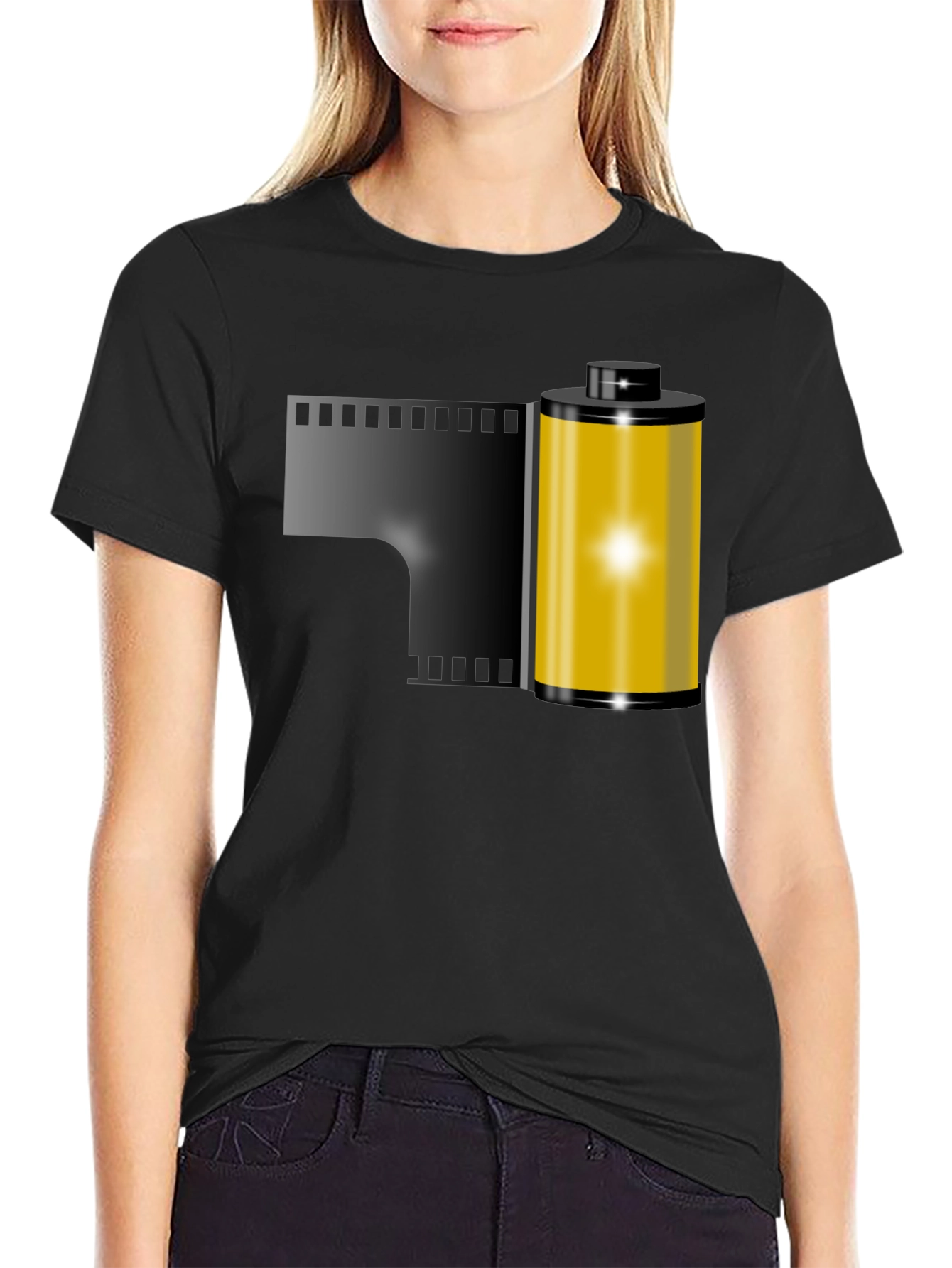 Film Roll Graphic Tee - Retro Photography Shirt