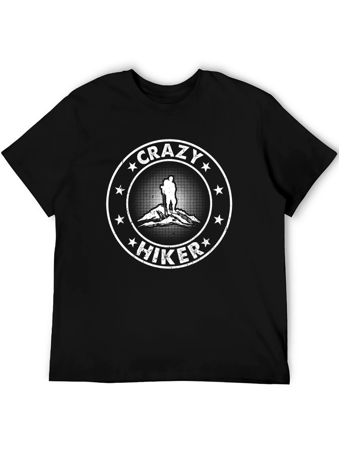 Crazy Hiker Graphic Tee - Black Adventure Shirt