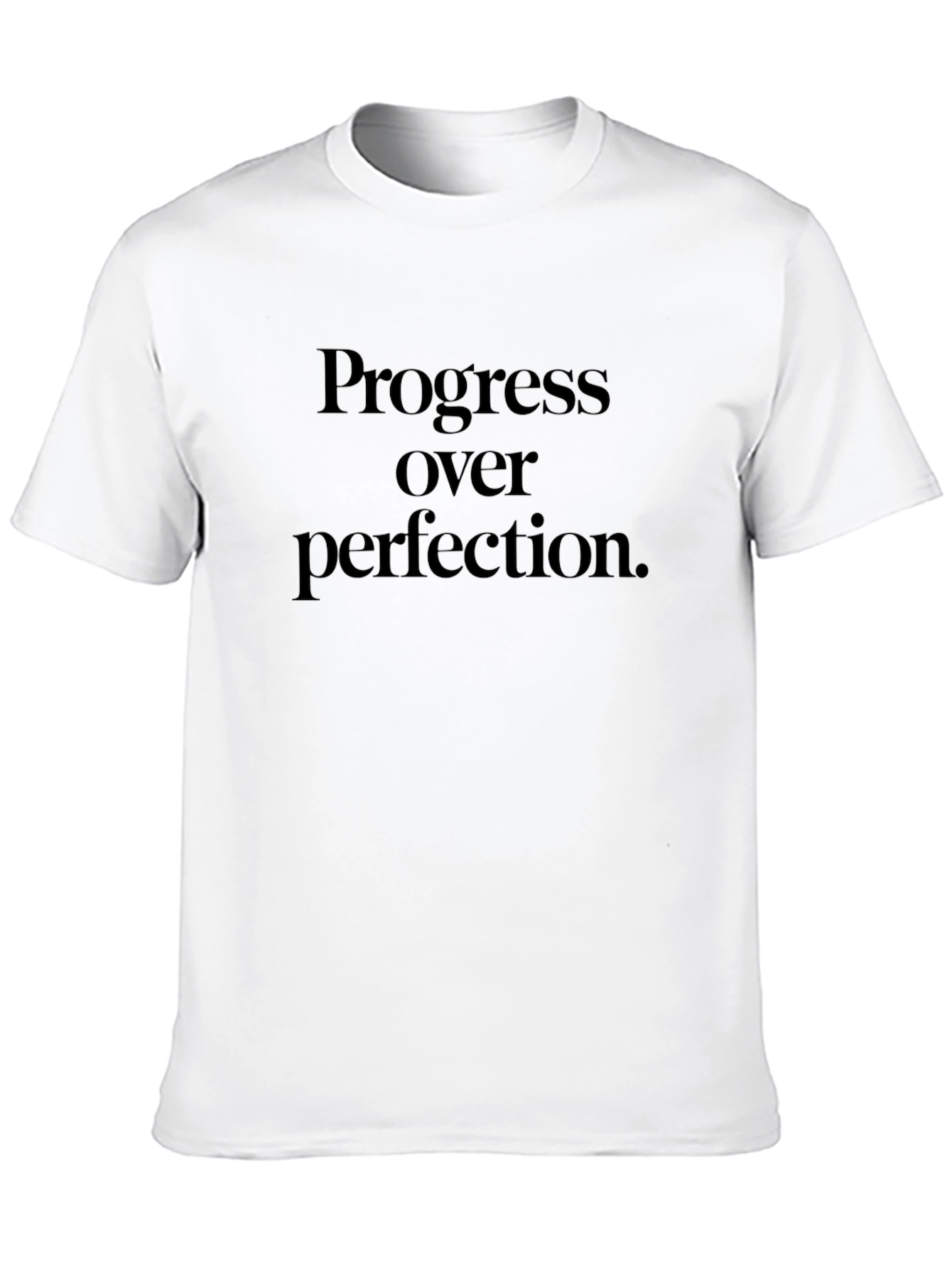 Progress Over Perfection Black Graphic Tee