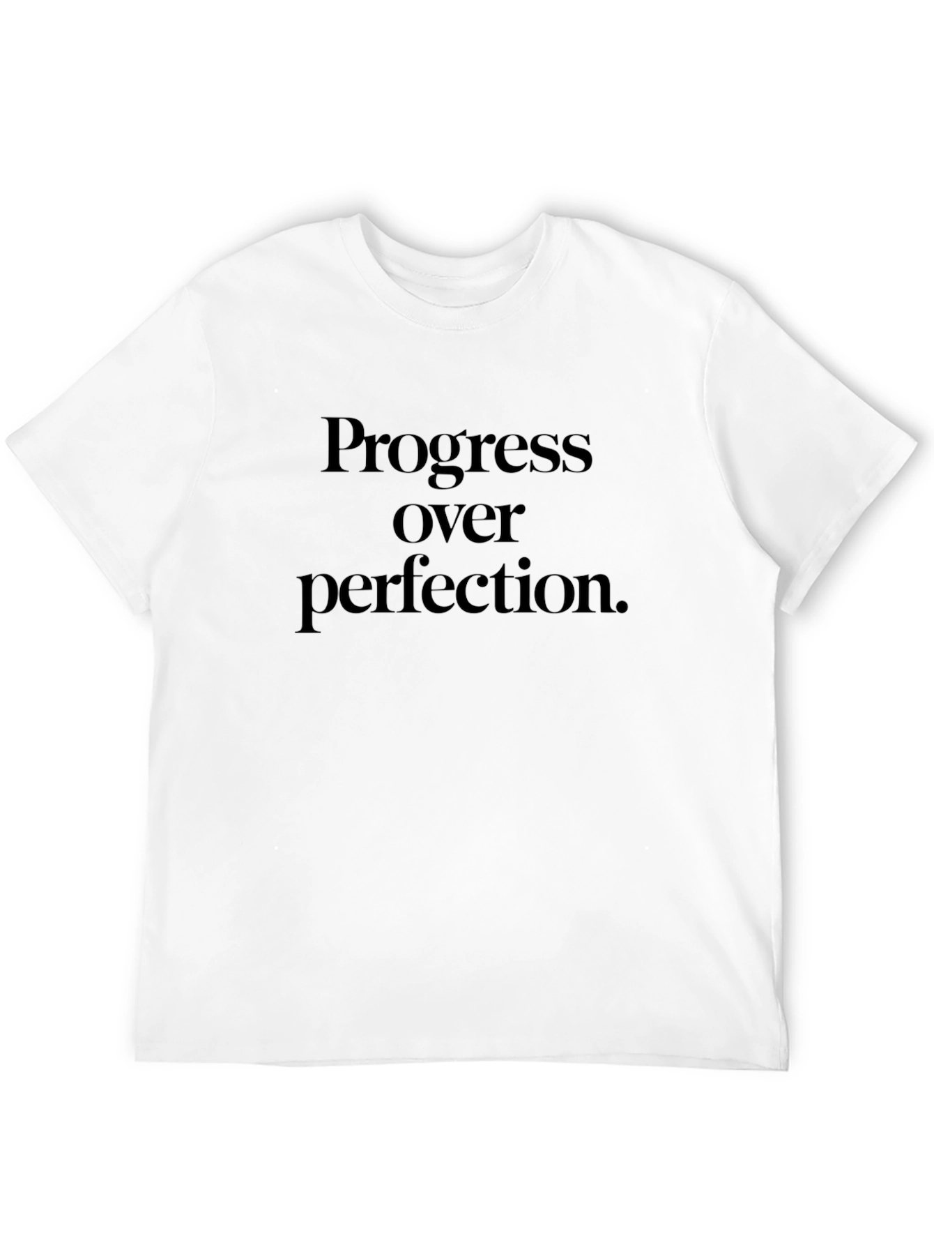 Progress Over Perfection Black Graphic Tee
