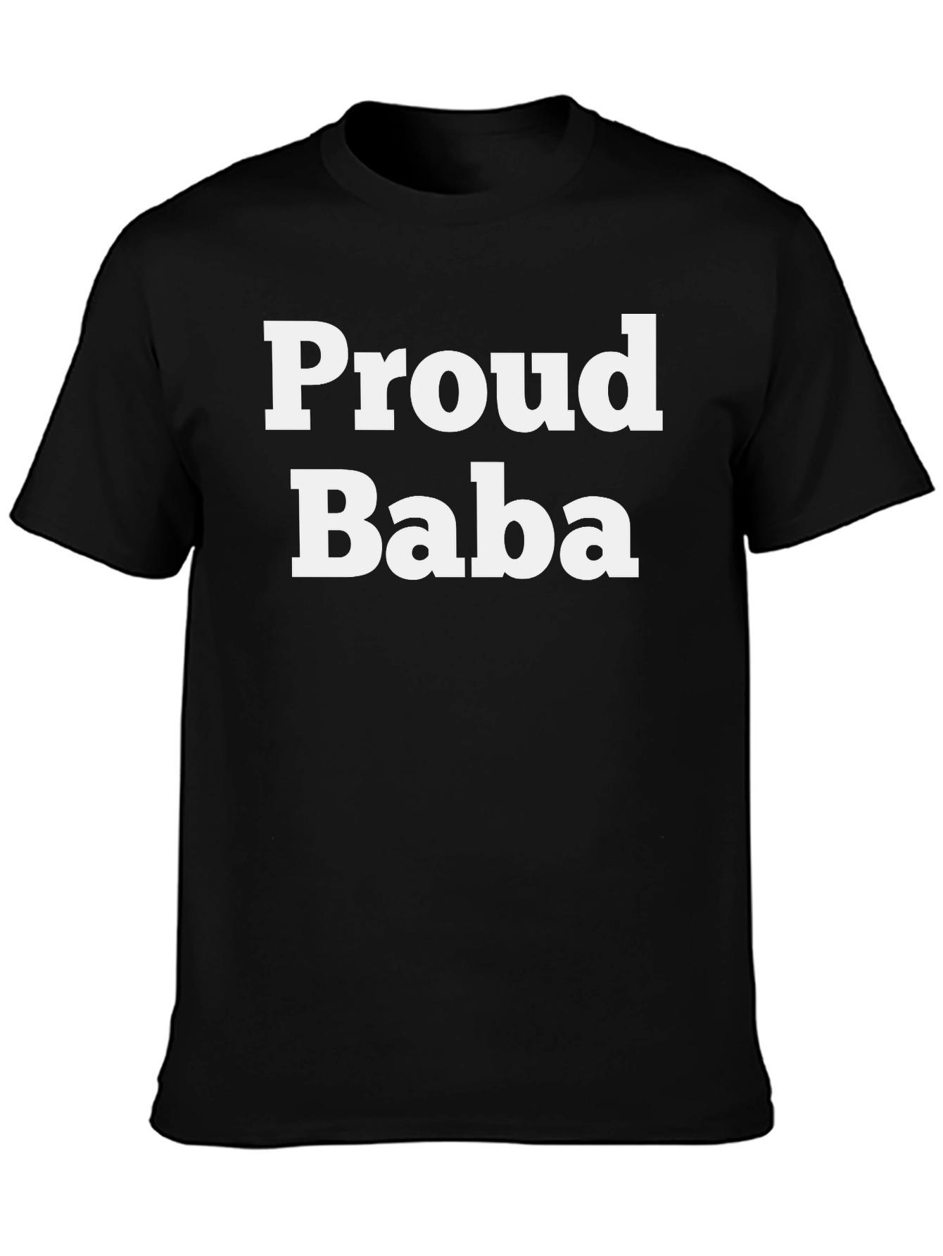 Proud Baba Black T-Shirt - Fathers Day Gift