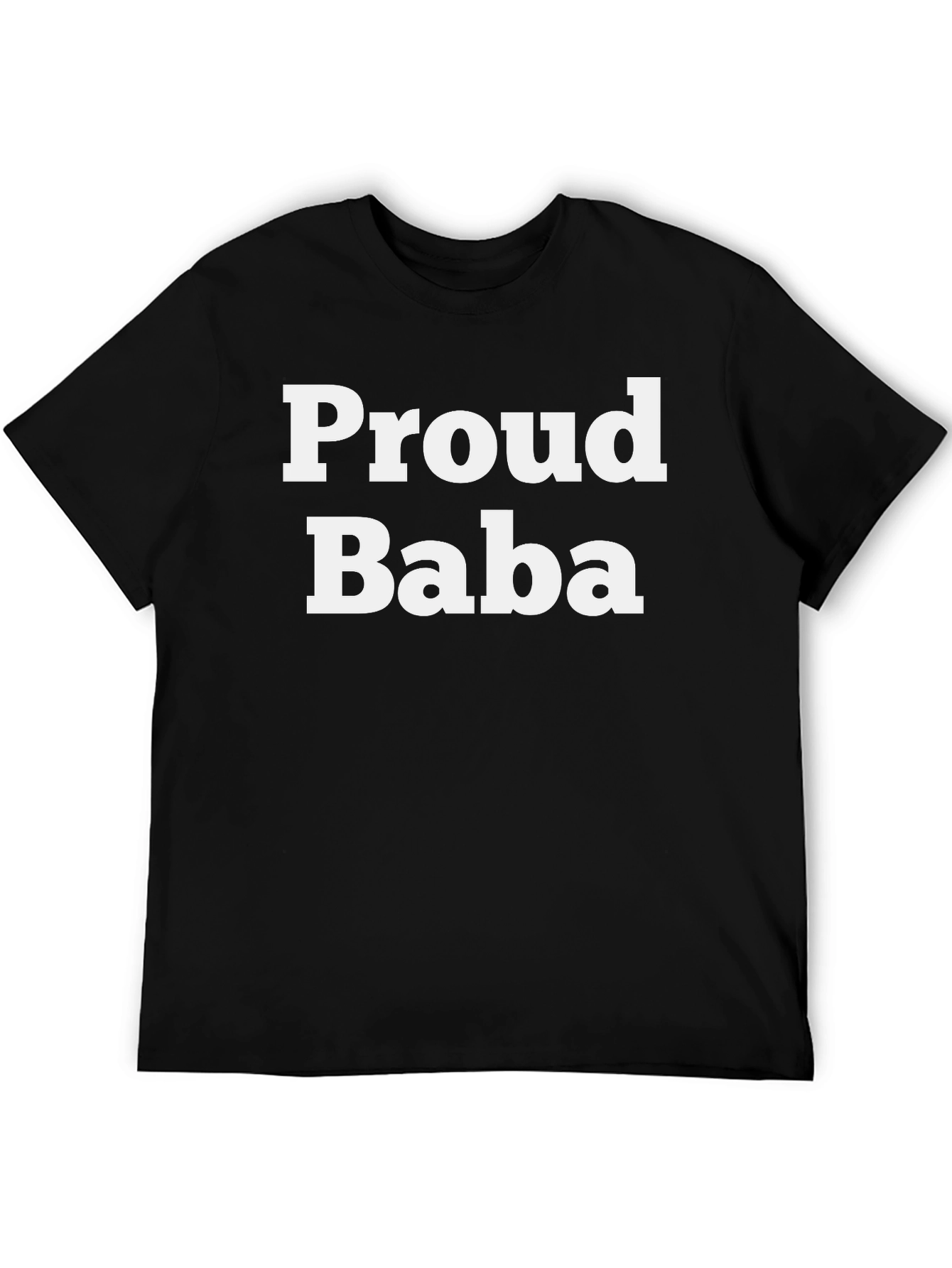Proud Baba Black T-Shirt - Fathers Day Gift