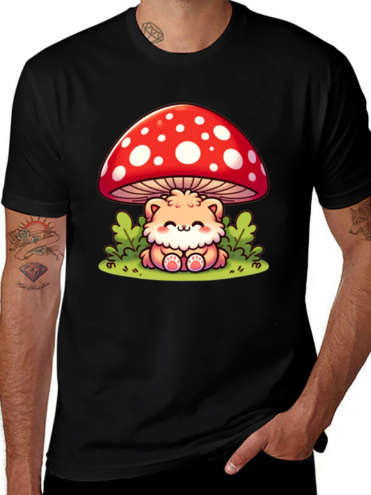Cute Cartoon Mushroom Bear T-Shirt