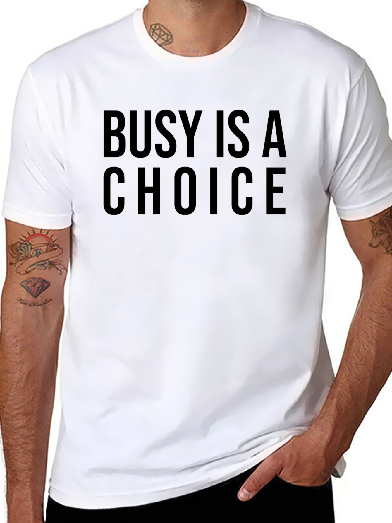 Busy Is A Choice Mens Black T-Shirt