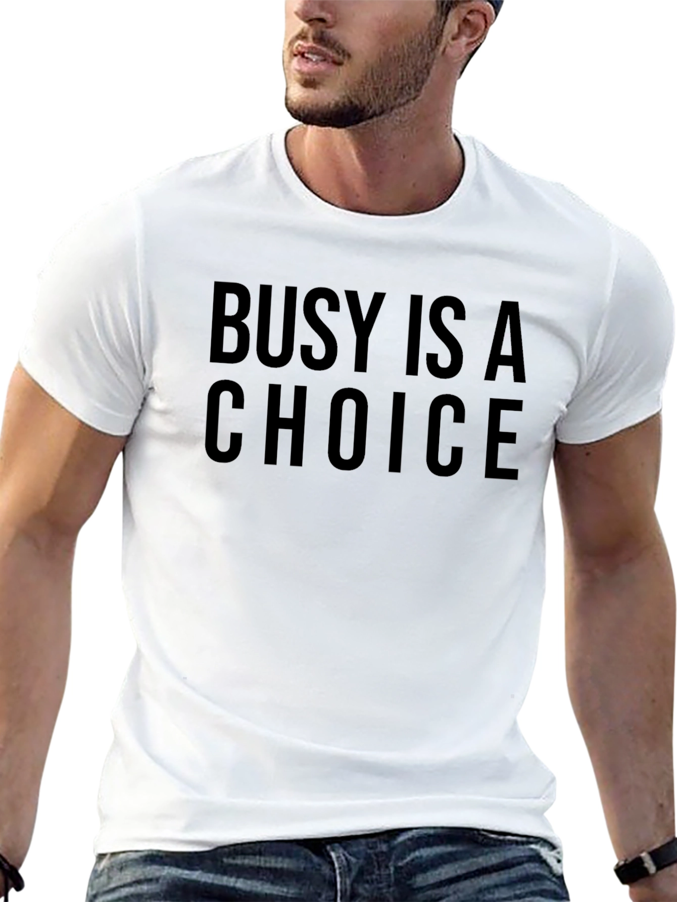 Busy Is A Choice Mens Black T-Shirt