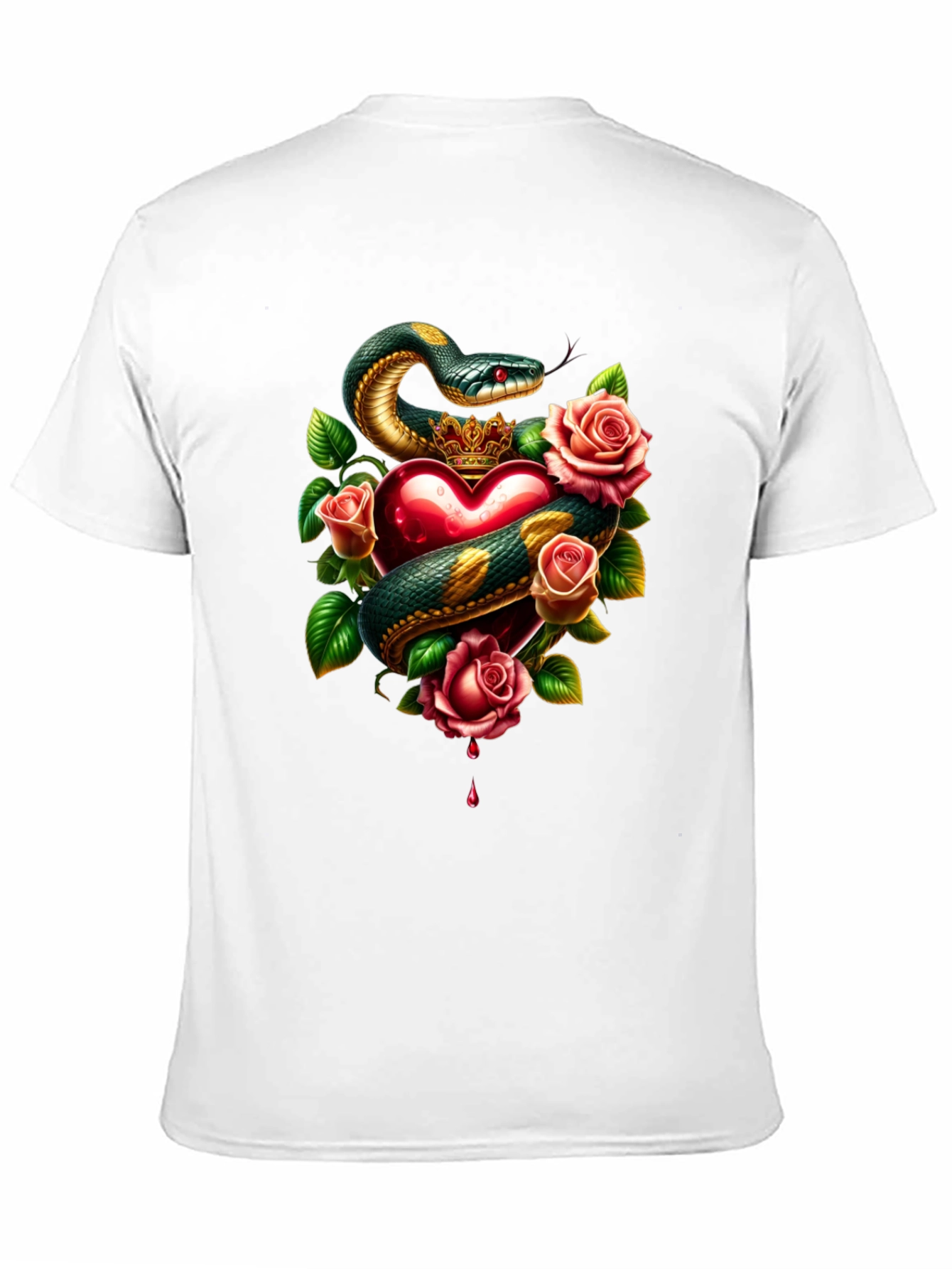 Snake Heart Rose Graphic Tee