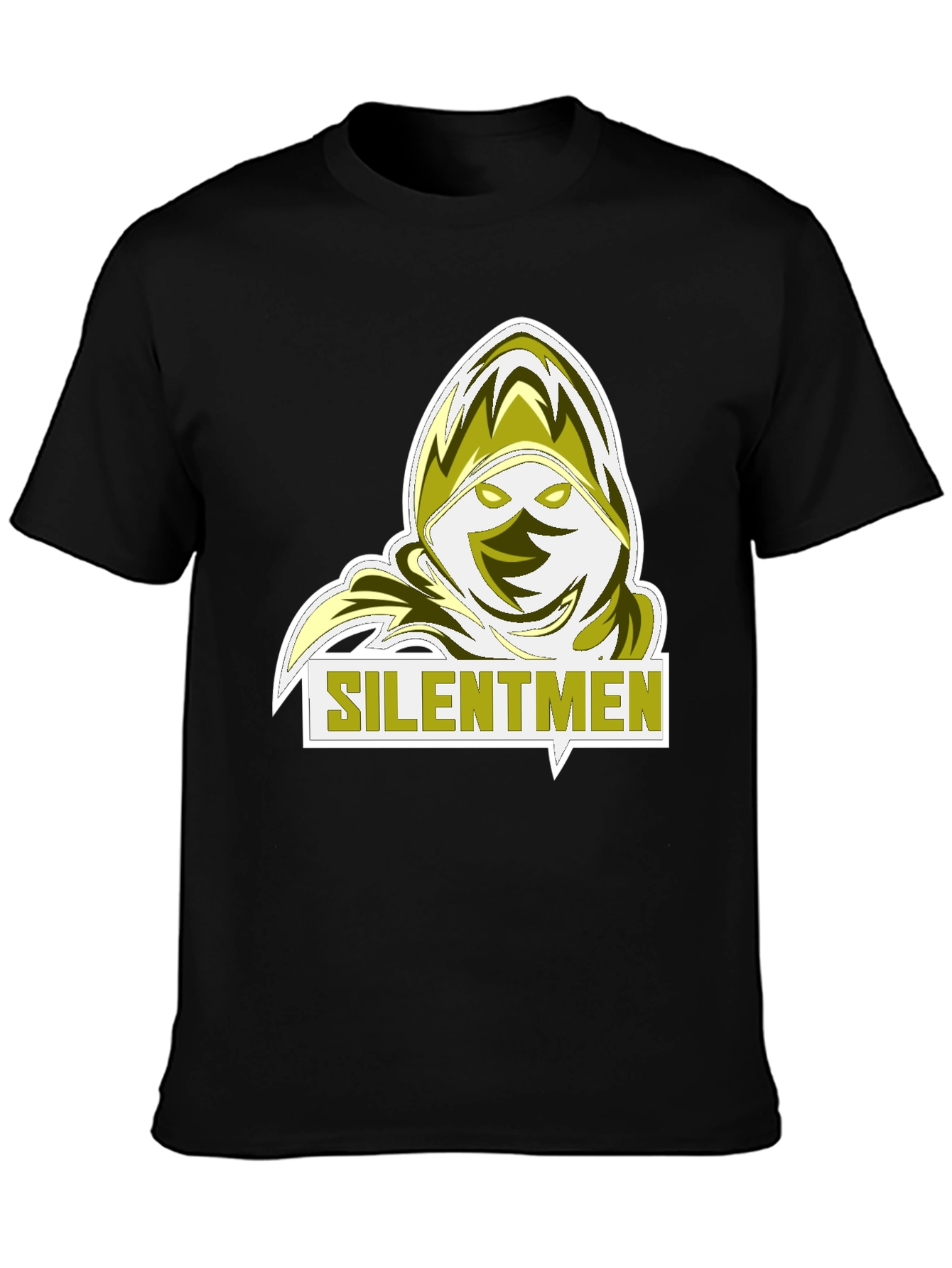 Silentmen Graphic Tee - Black Crew Neck T-Shirt