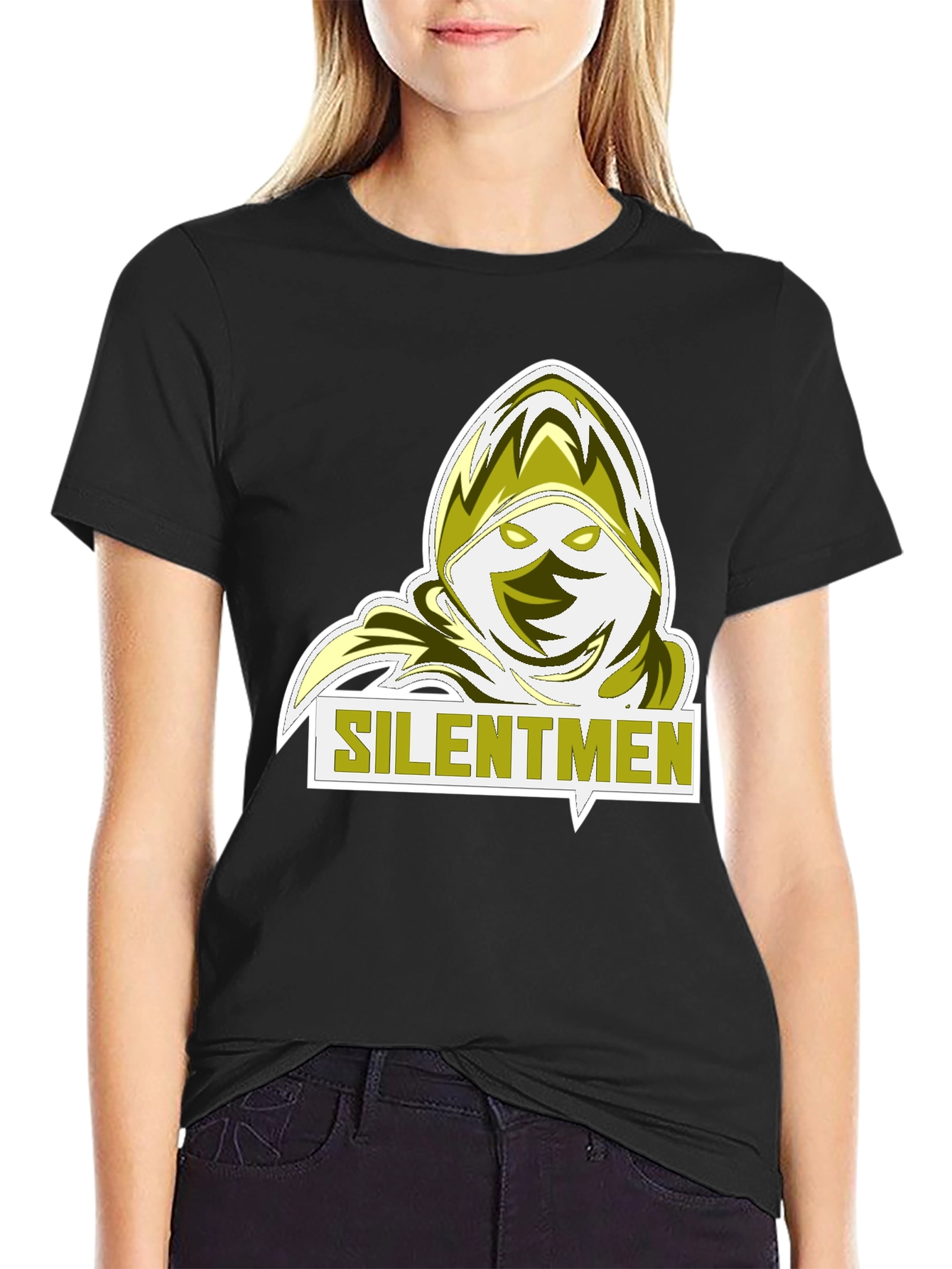 Silentmen Graphic Tee - Black Crew Neck T-Shirt