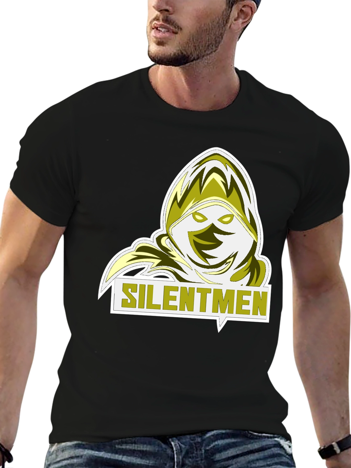 Silentmen Graphic Tee - Black Crew Neck T-Shirt