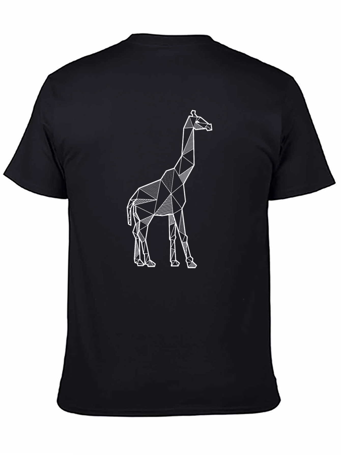 Geometric Giraffe Tee - Modern Black T-Shirt