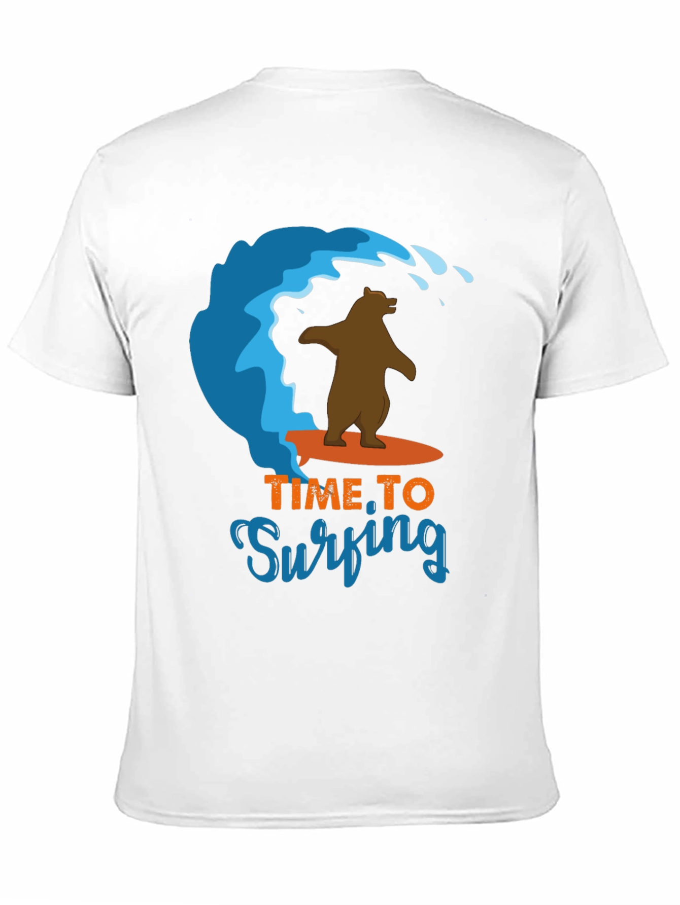 Surfing Bear Graphic Tee - Cool Summer T-Shirt