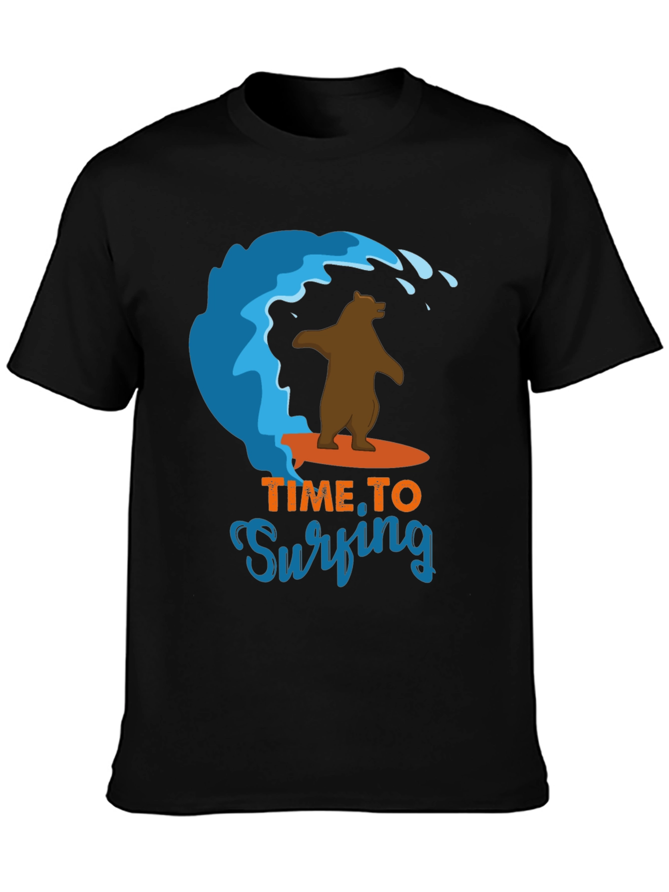 Surfing Bear Graphic Tee - Cool Summer T-Shirt