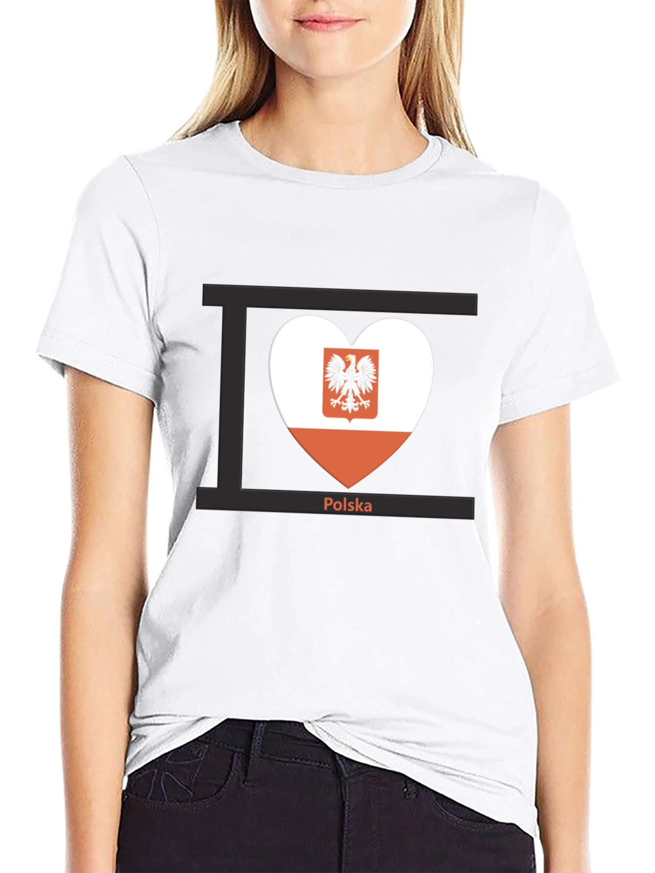 Poland Flag Heart T-Shirt Polska Pride