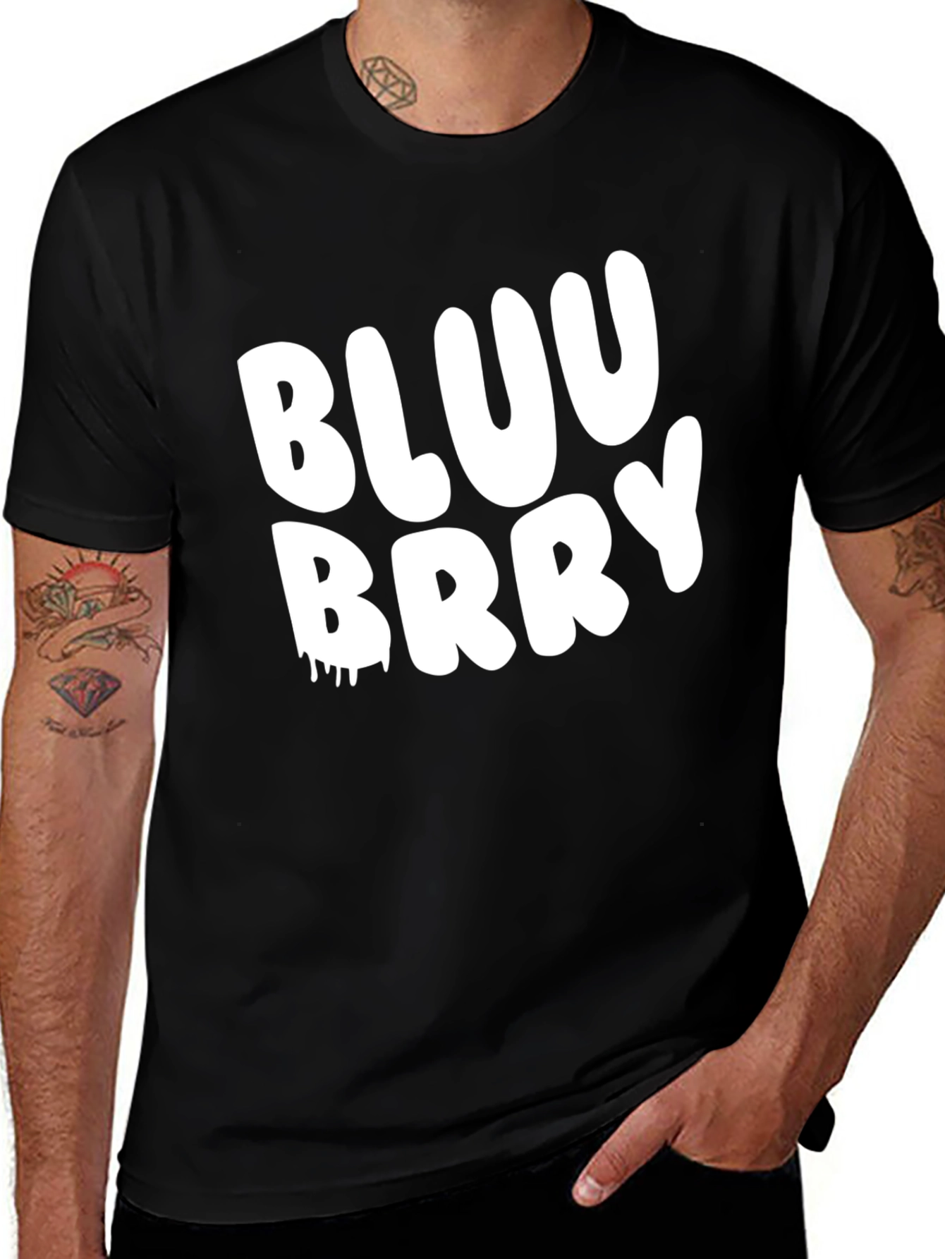 Bluu Brry Graphic T-Shirt - Trendy Casual Tee