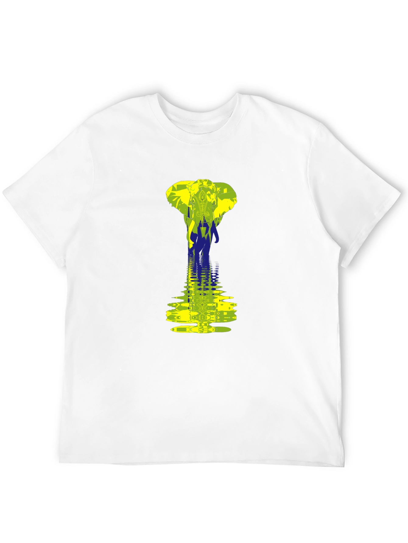 Elephant Reflection Graphic Tee - Black