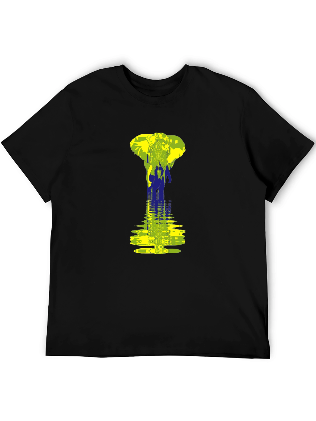 Elephant Reflection Graphic Tee - Black