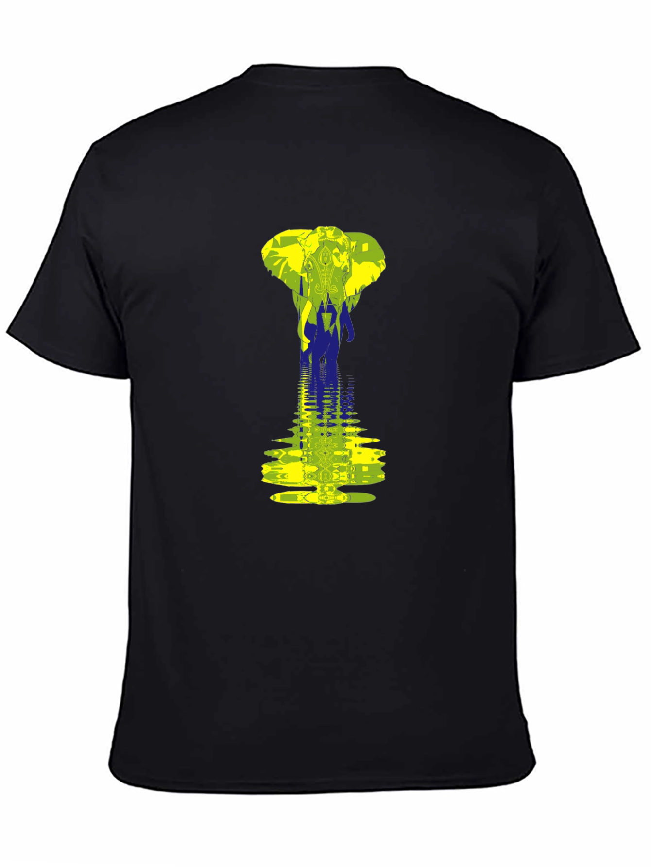 Elephant Reflection Graphic Tee - Black