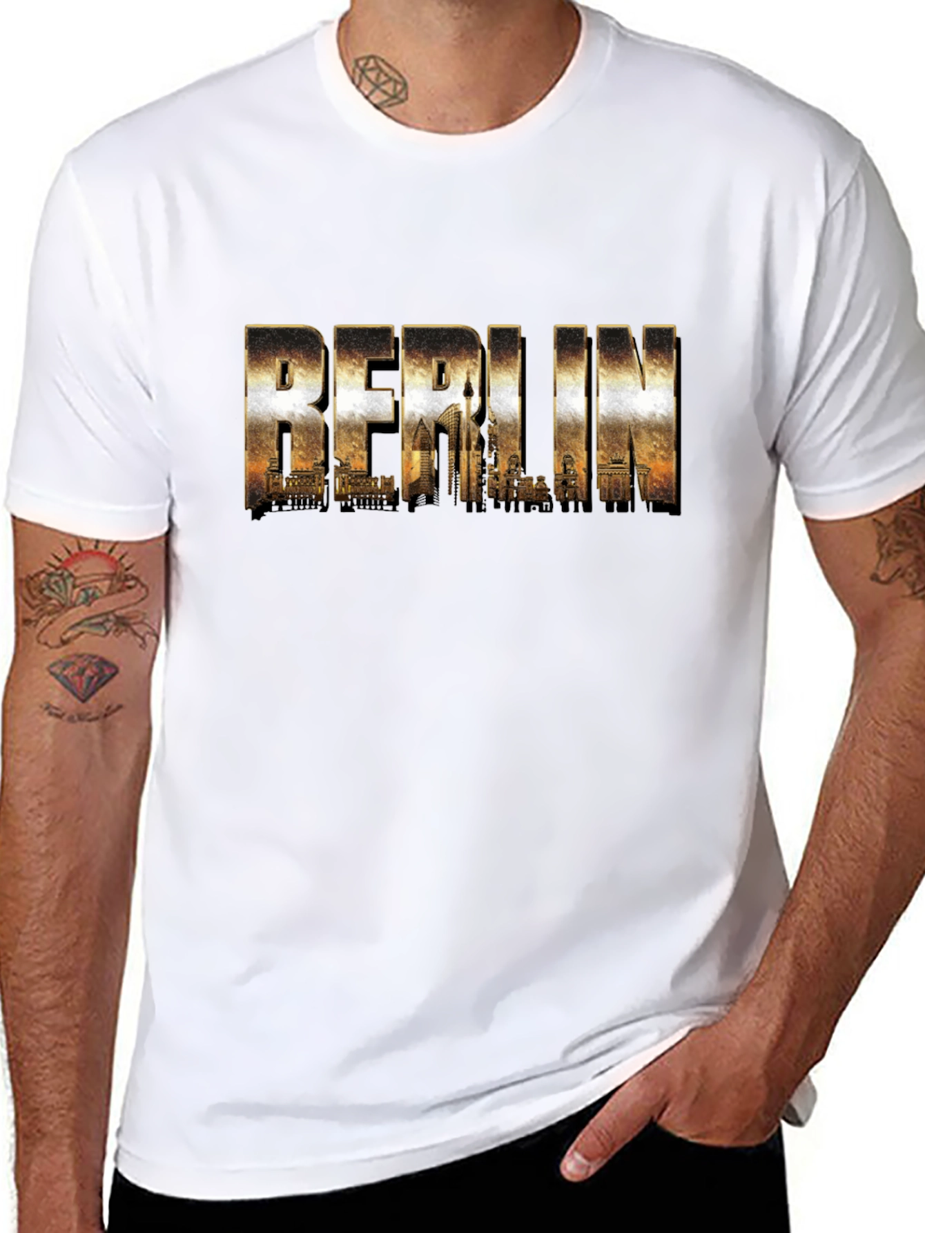 Berlin Skyline Graphic Tee - Black