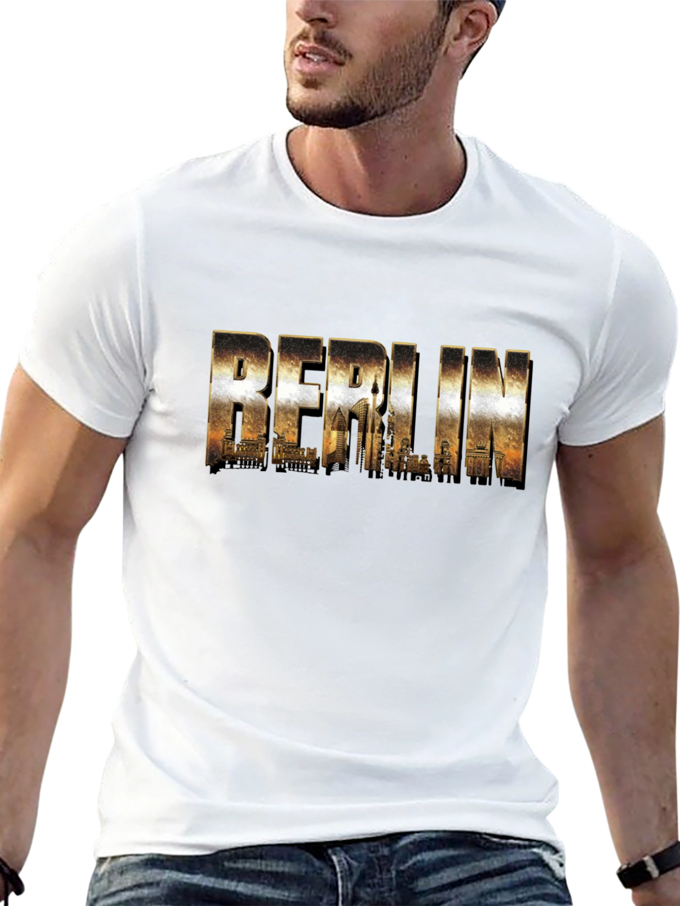 Berlin Skyline Graphic Tee - Black