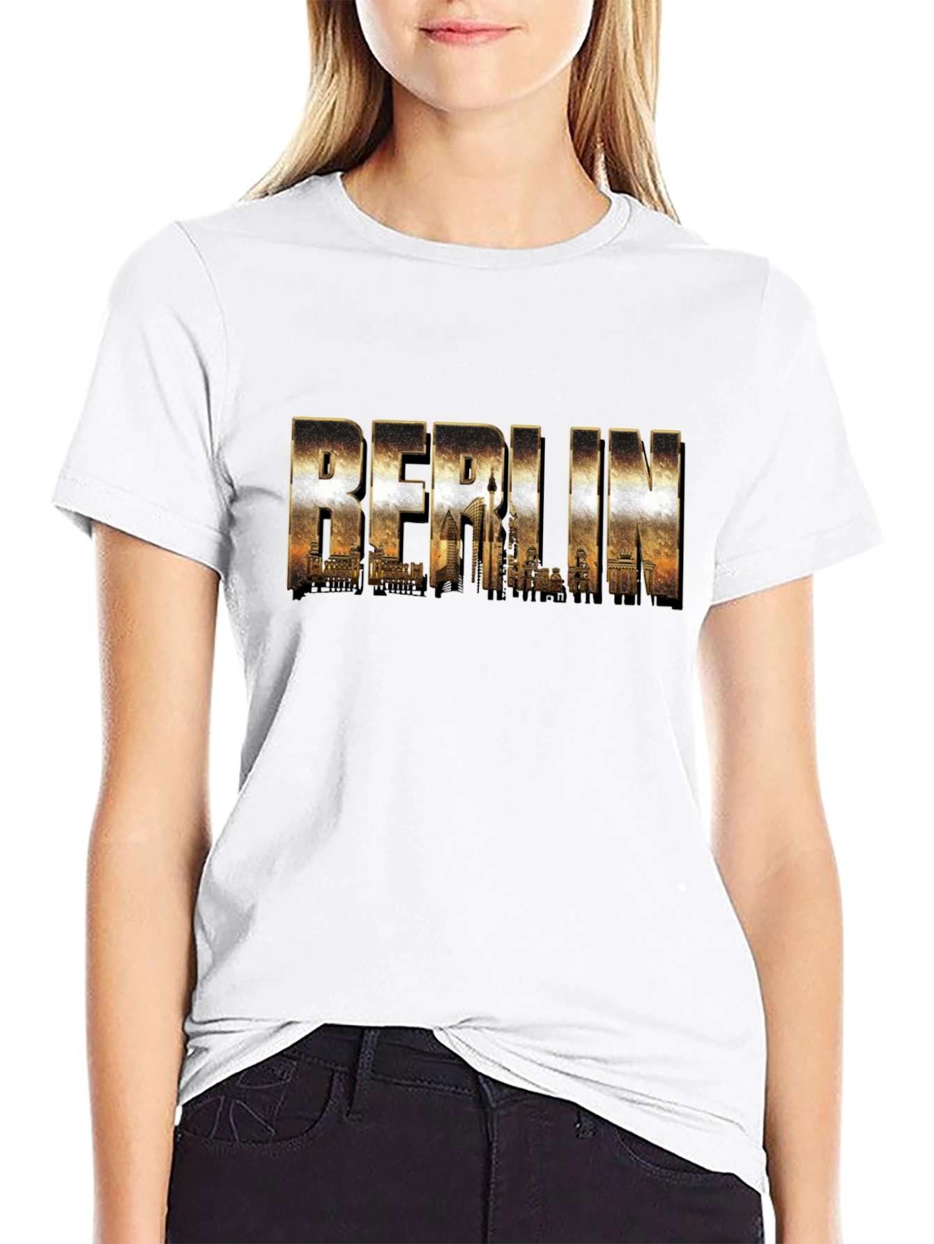 Berlin Skyline Graphic Tee - Black