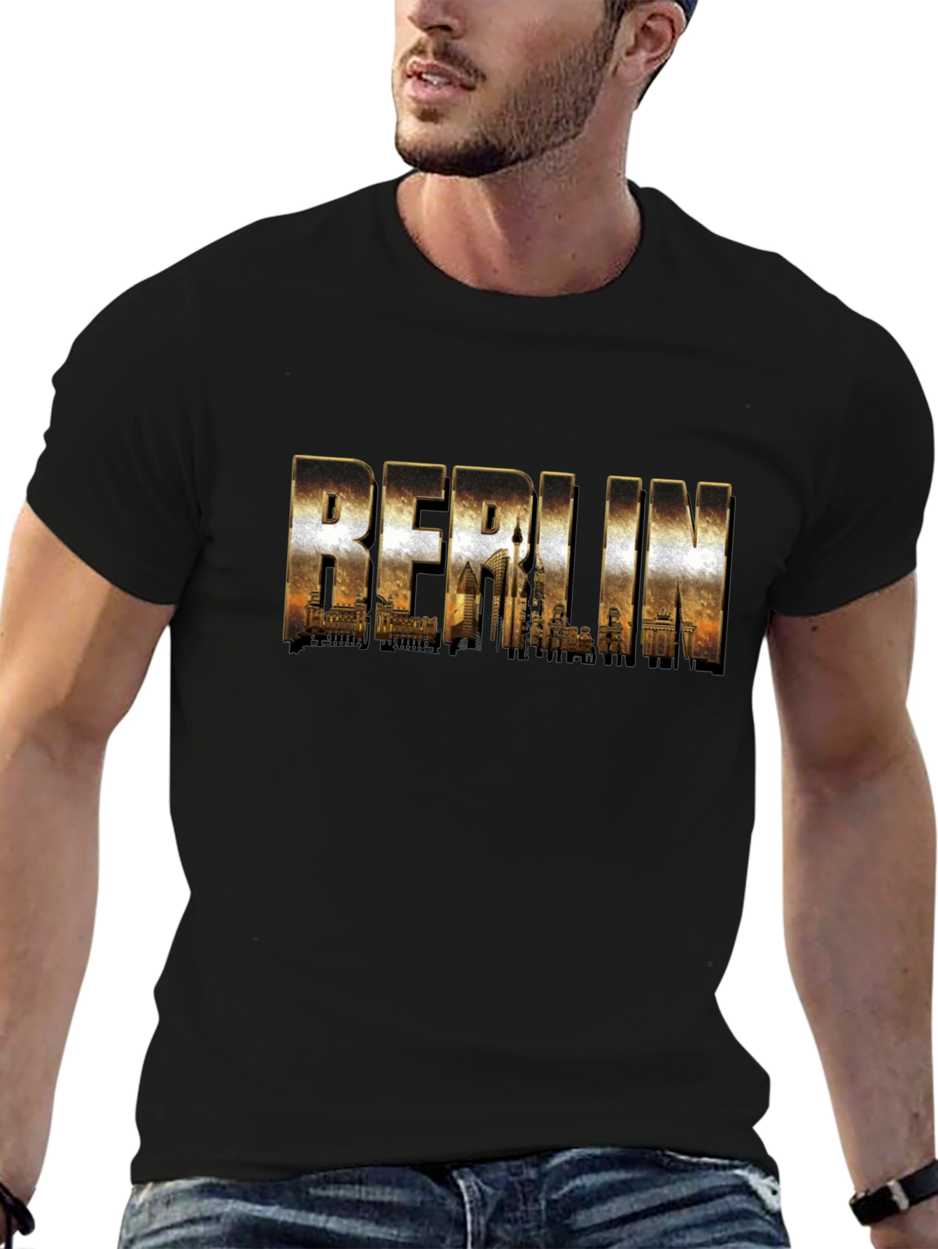 Berlin Skyline Graphic Tee - Black