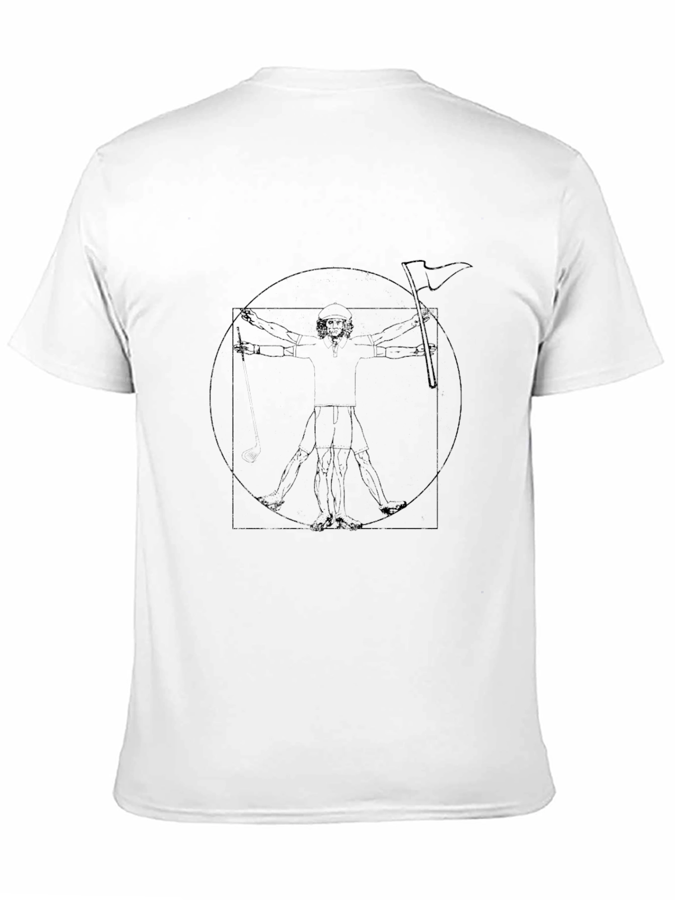 Vitruvian Man Parody T-Shirt - Black