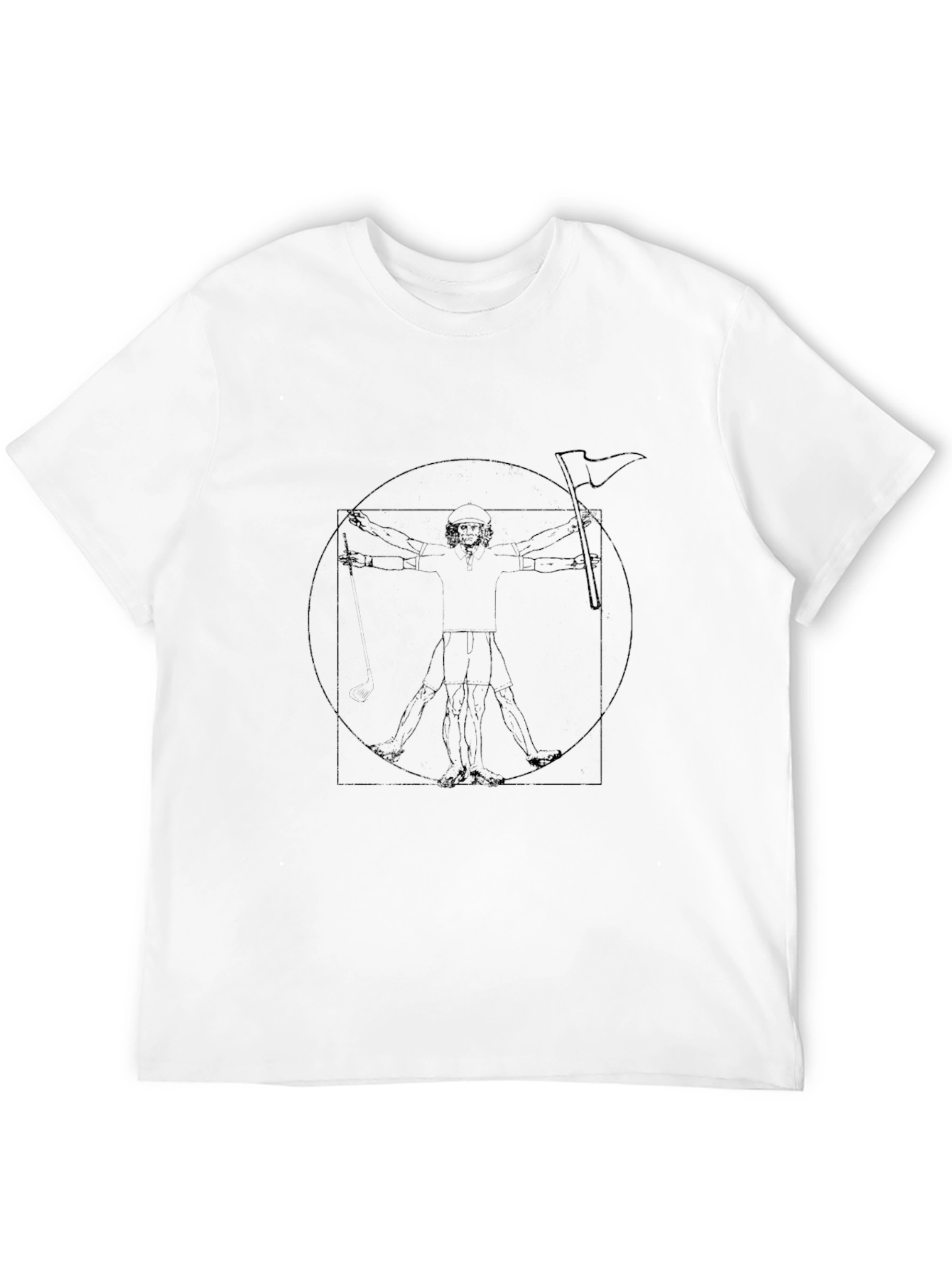 Vitruvian Man Parody T-Shirt - Black