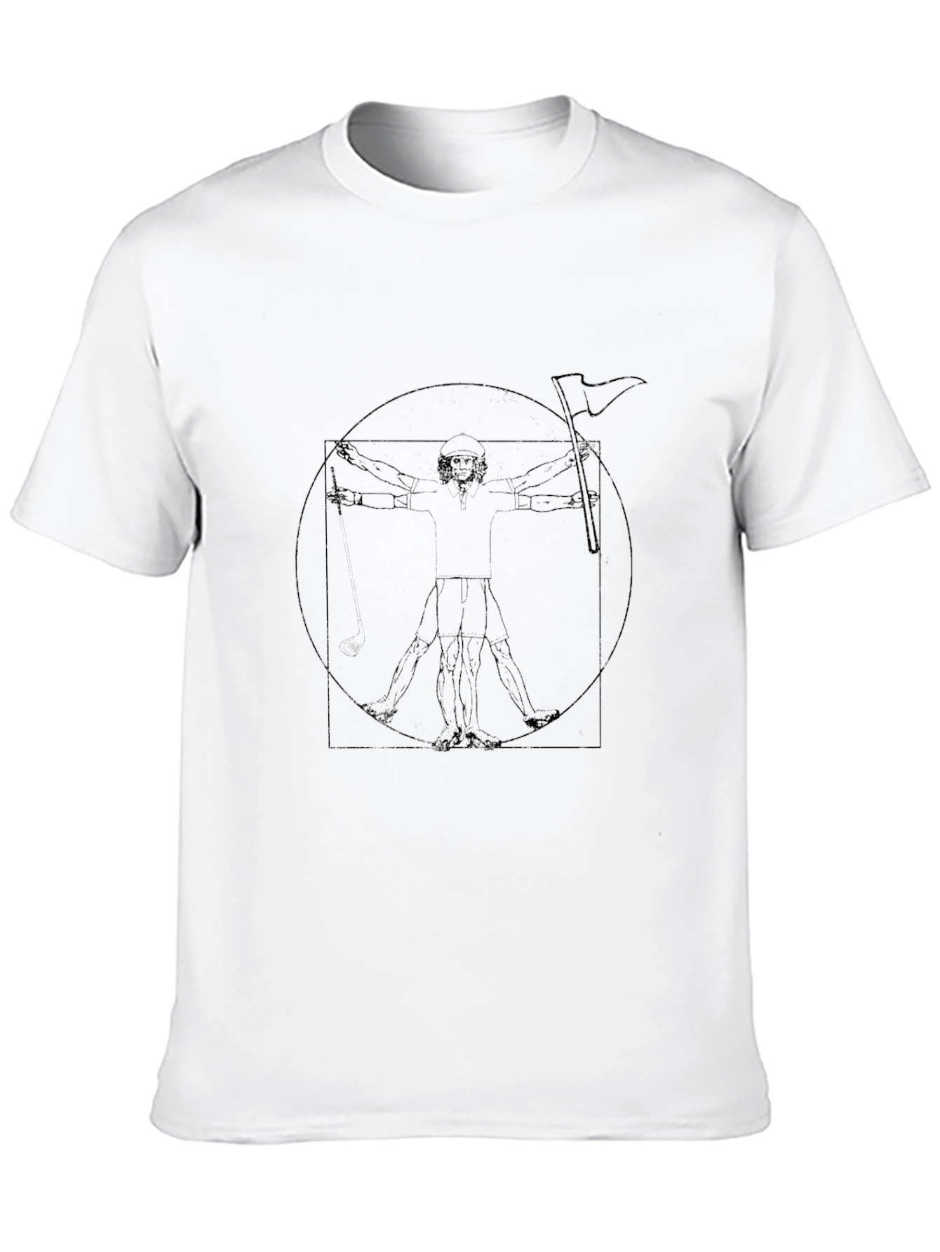 Vitruvian Man Parody T-Shirt - Black