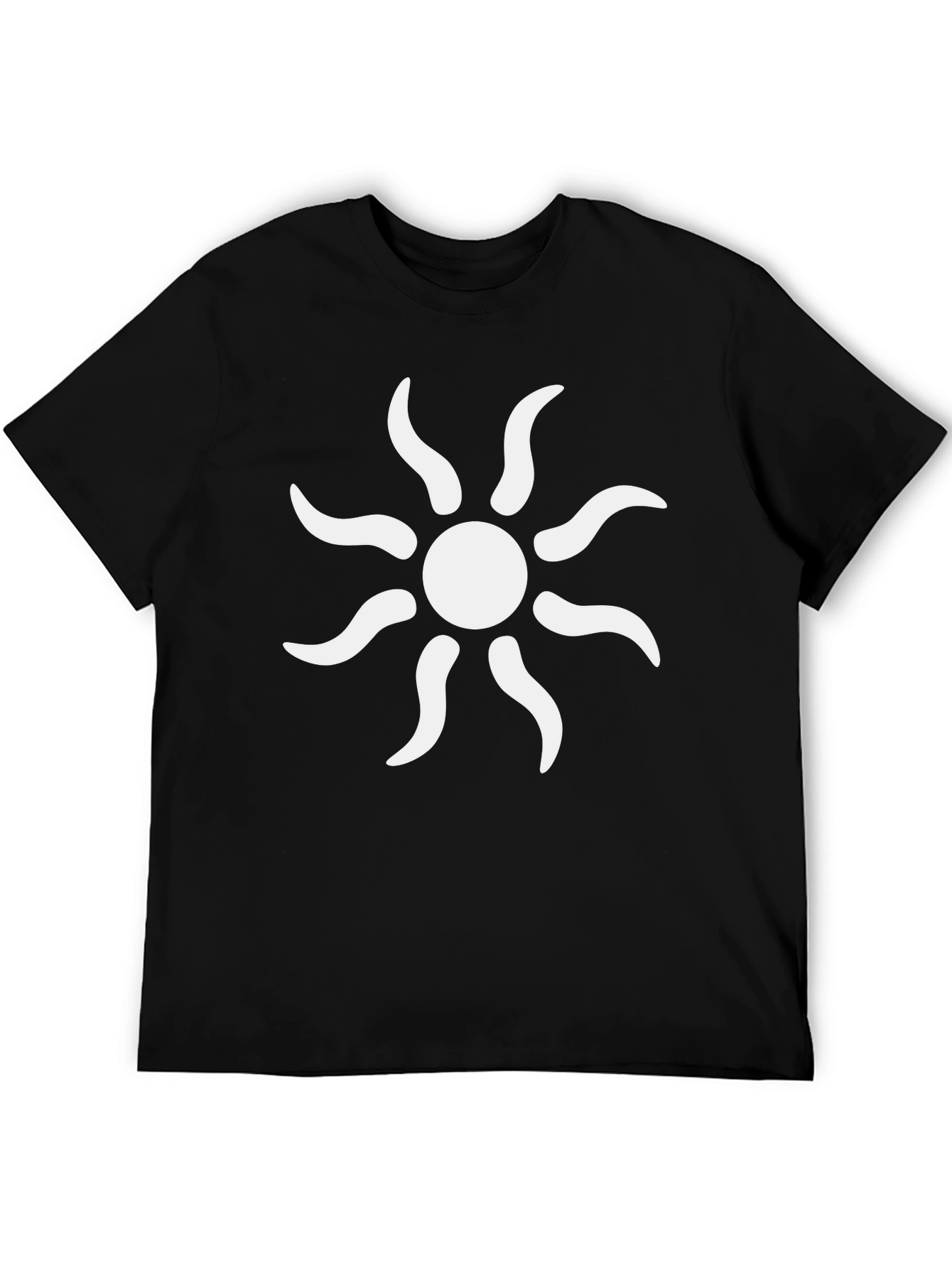 Abstract Sun Graphic Tee - Modern Style