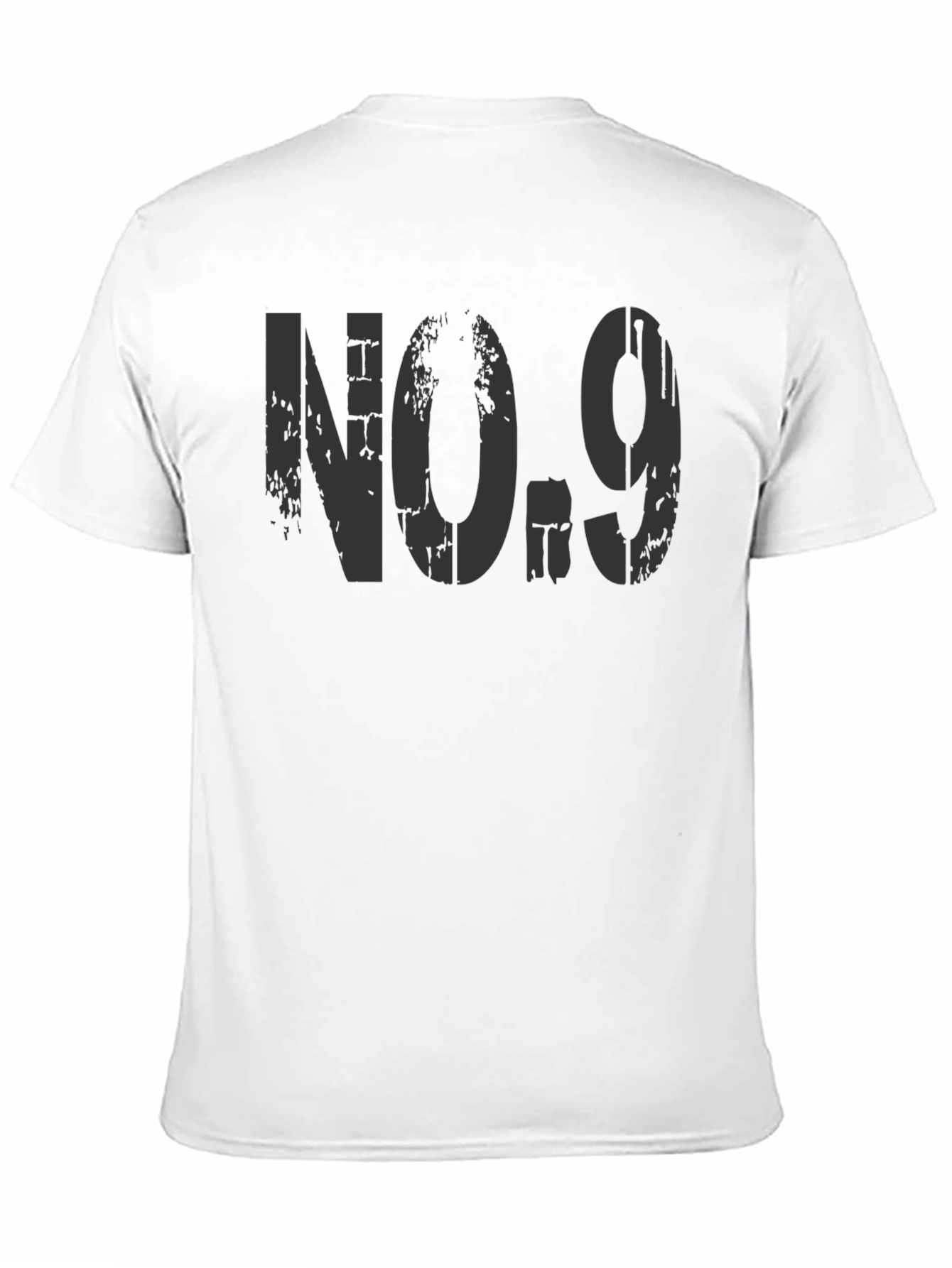 Distressed No. 9 Graphic T-Shirt - Black