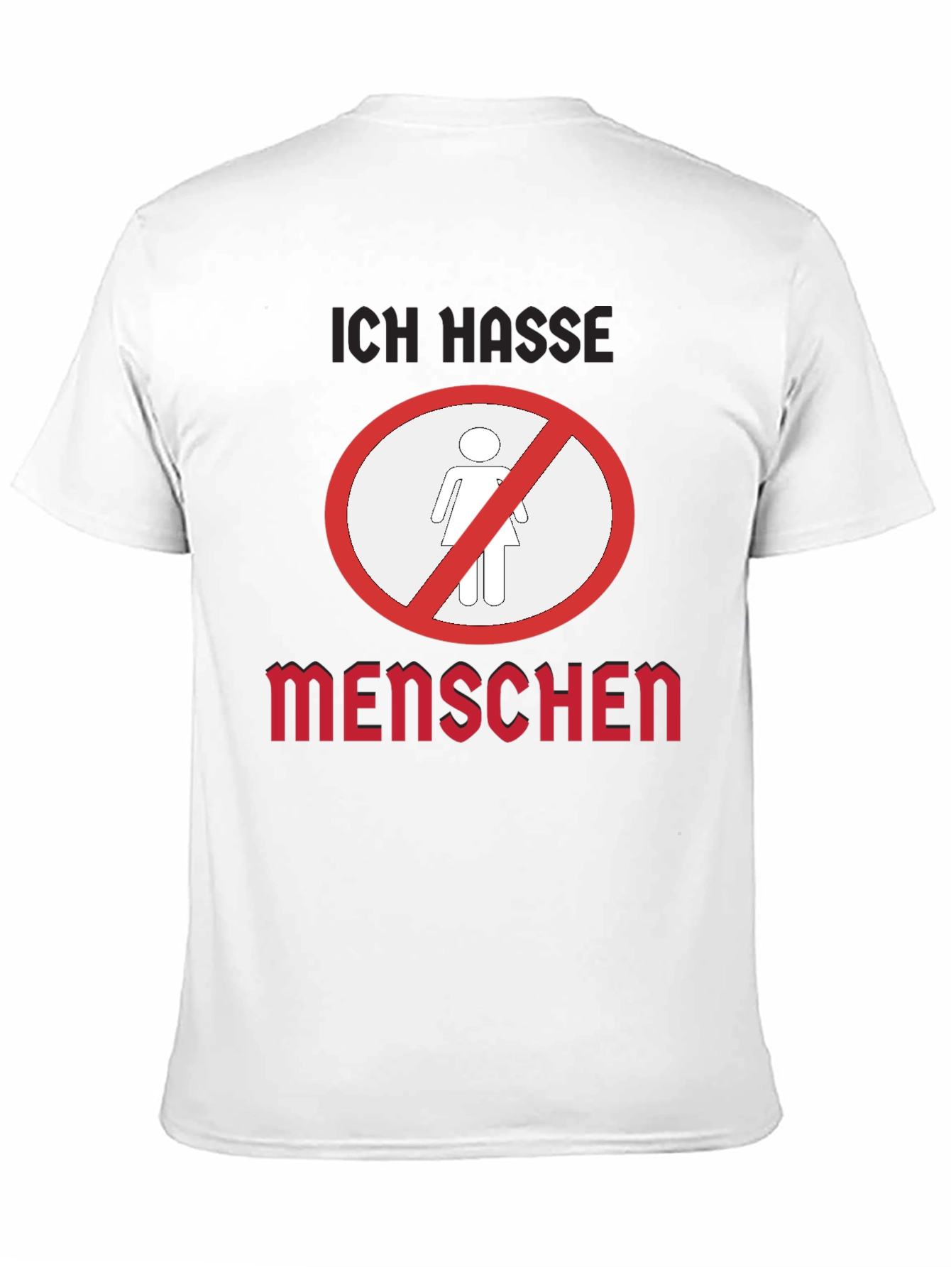 Ich Hasse Menschen Graphic T-Shirt - Black