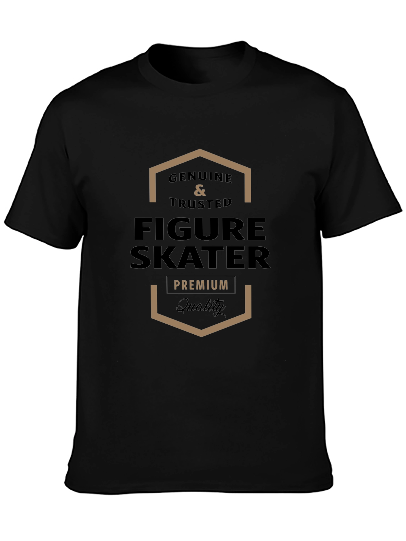 Genuine Figure Skater Premium Quality Black T-Shirt