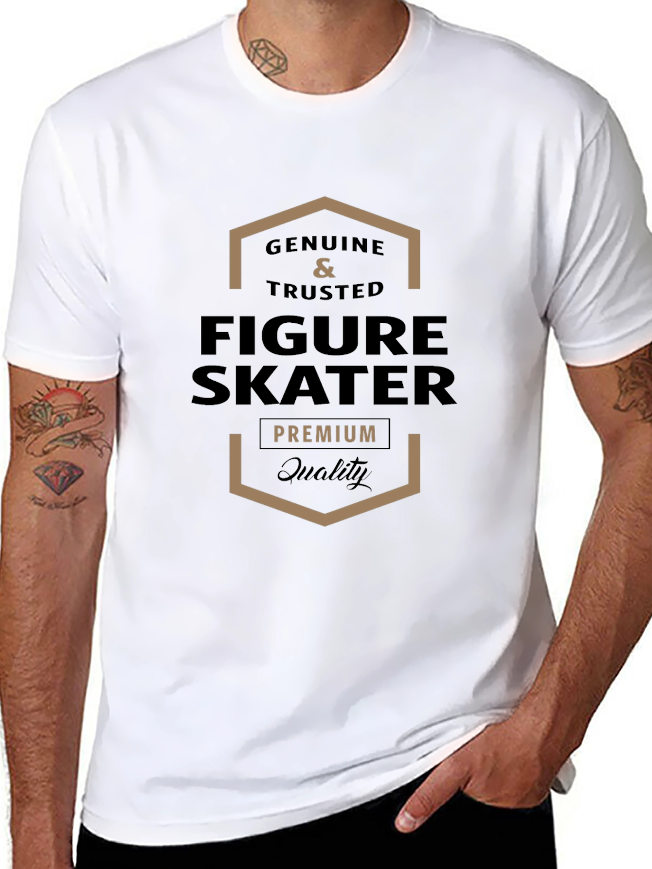 Genuine Figure Skater Premium Quality Black T-Shirt