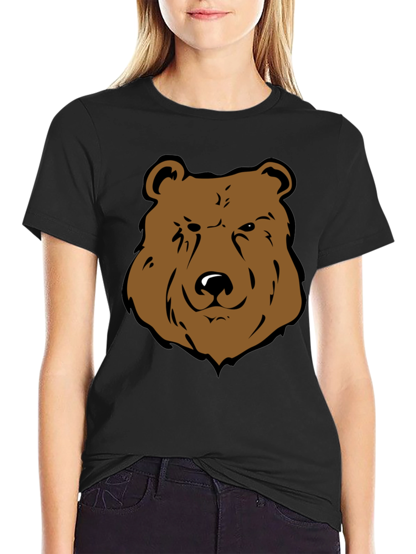 Bear Graphic Tee - Mens Black T-Shirt