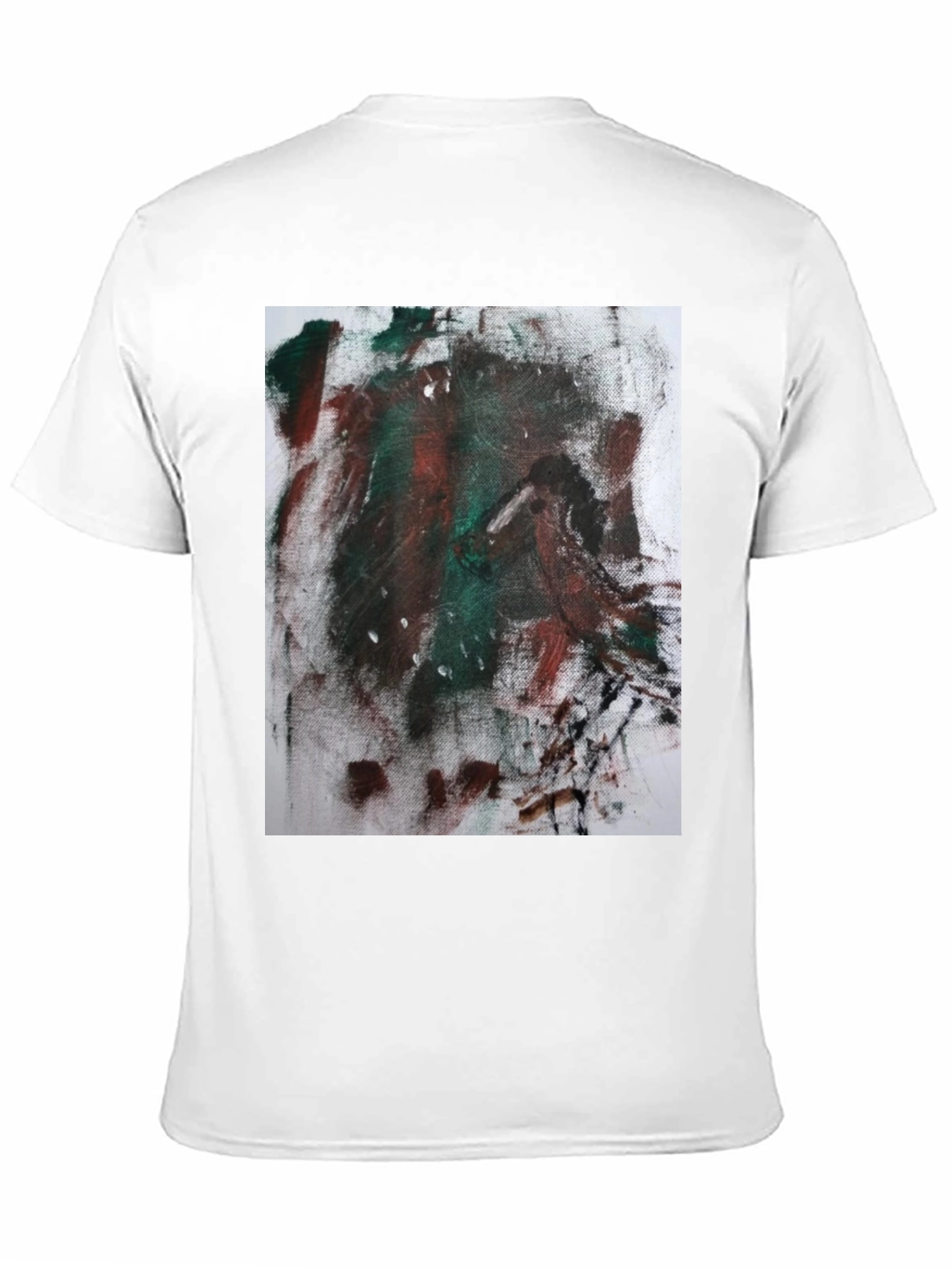 Abstract Art Print Black Tee - Modern Casual Wear