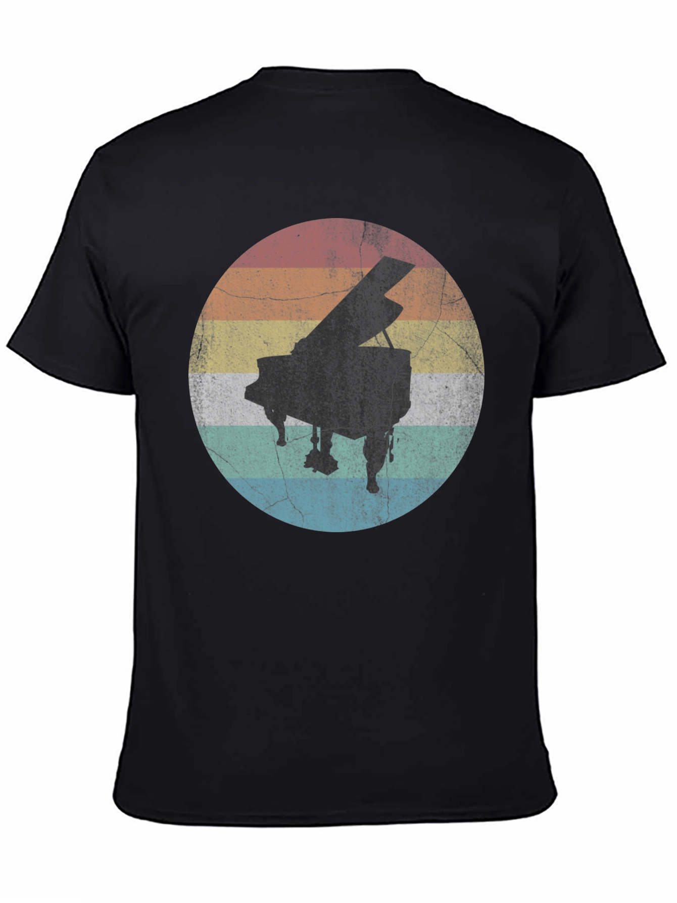 Retro Piano Sunset T-Shirt - Classic Music Tee