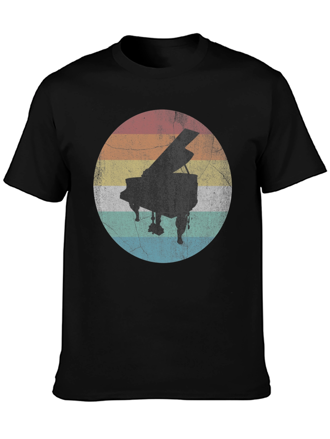 Retro Piano Sunset T-Shirt - Classic Music Tee