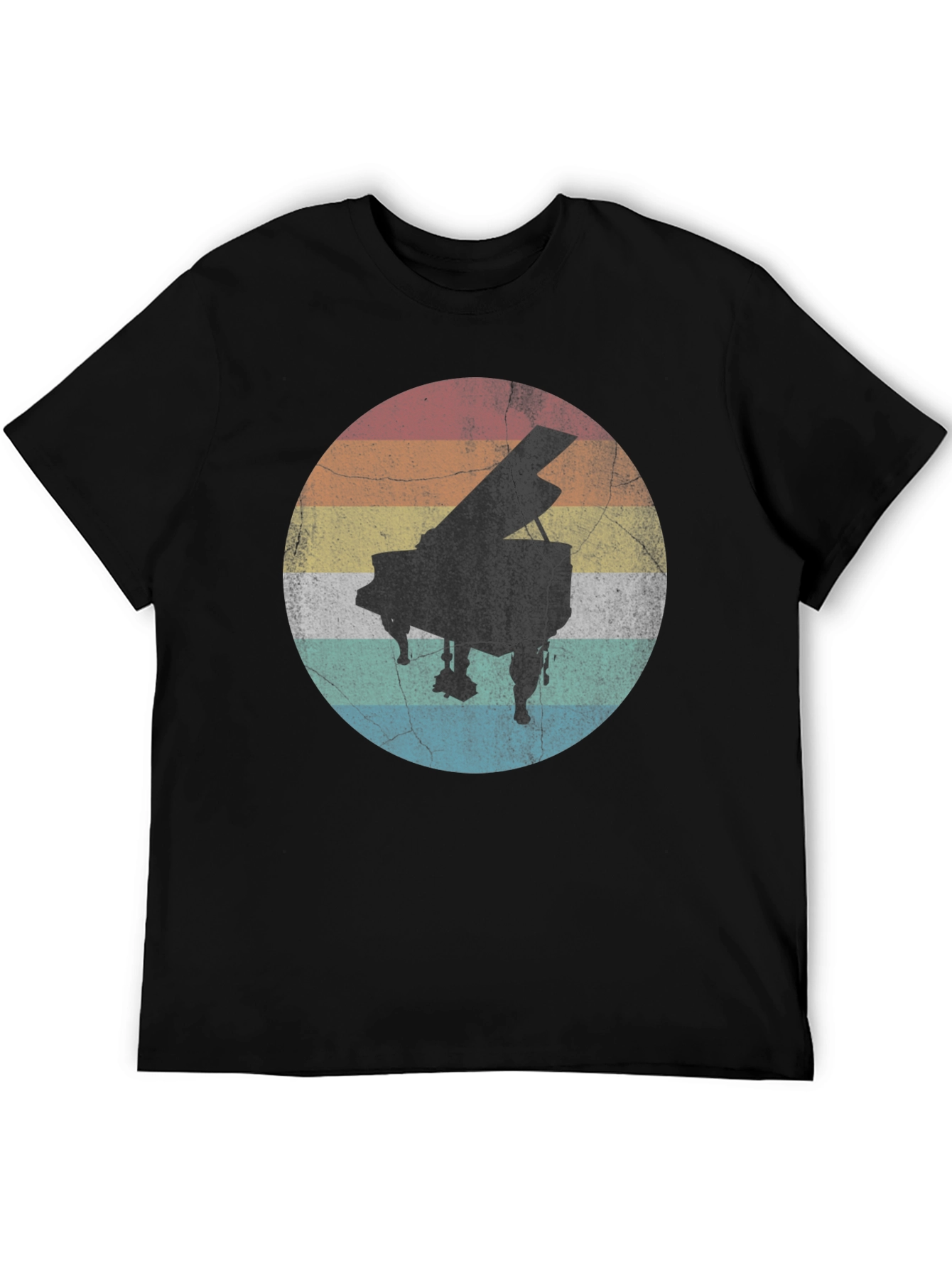 Retro Piano Sunset T-Shirt - Classic Music Tee