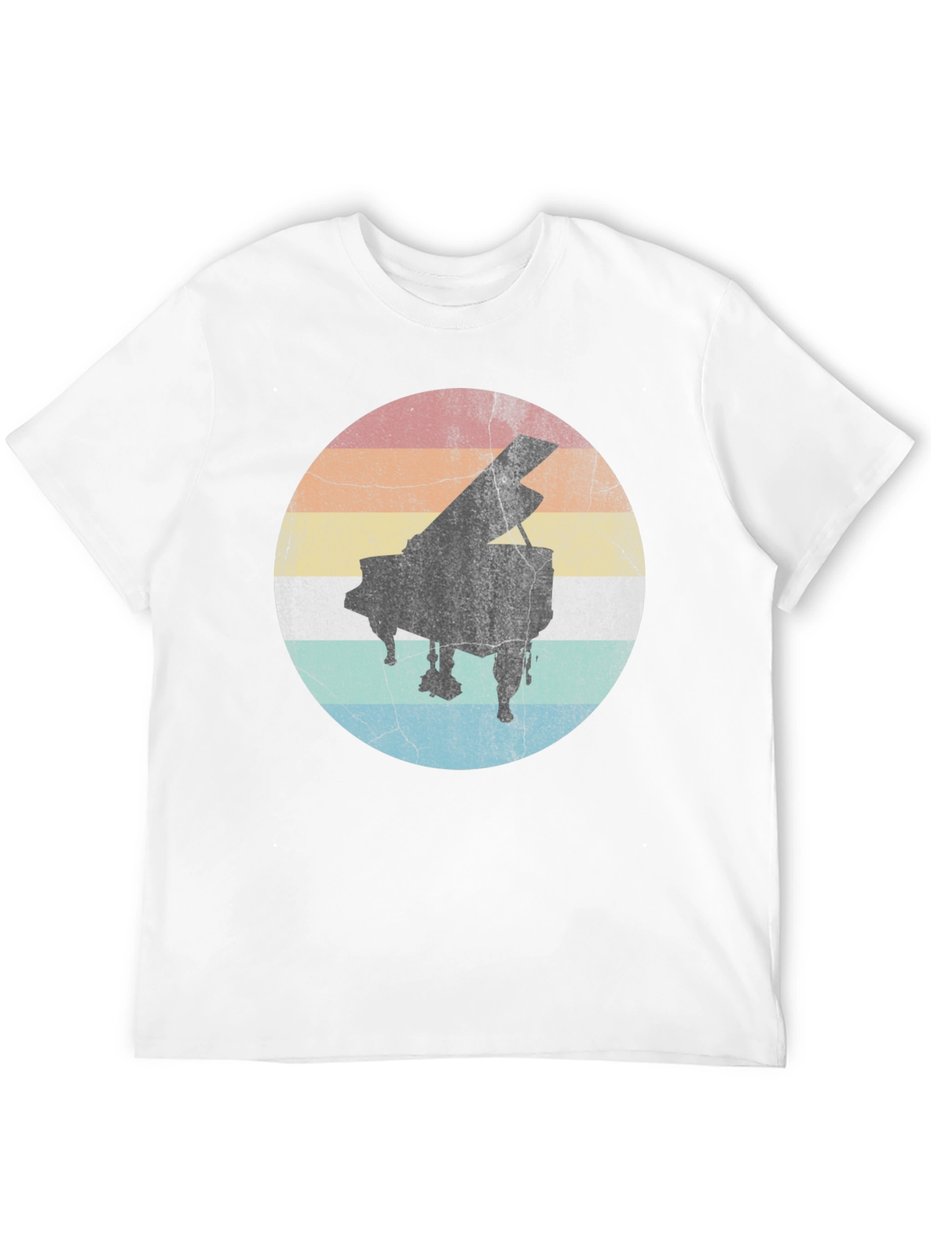 Retro Piano Sunset T-Shirt - Classic Music Tee